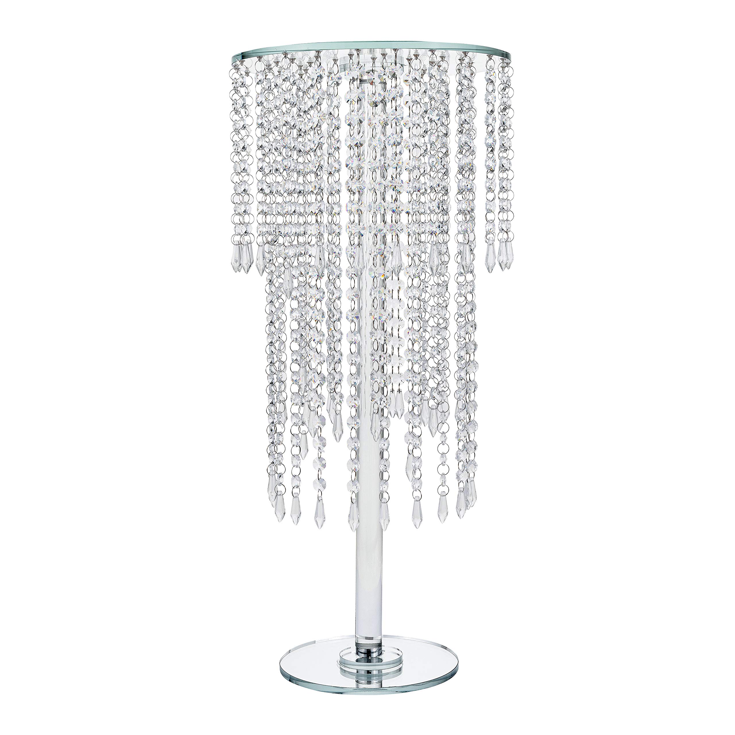 Elegant Round Sparkling Crystal Chandelier Cake Stand - 26.75