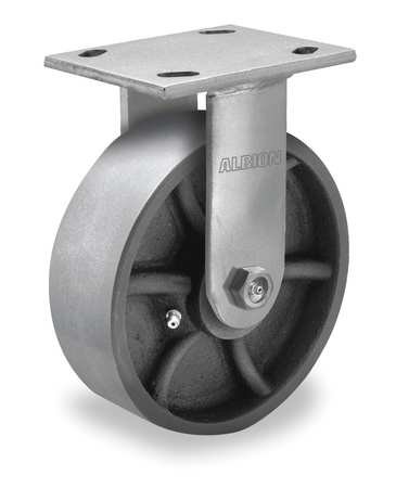 Kngpnlss Rigid Caster - Durable Iron 5-Inch Wheel with 1400 lb Capacity for Heavy-Duty Industrial Equipment, Warehouse Carts, and Workshop Tools
