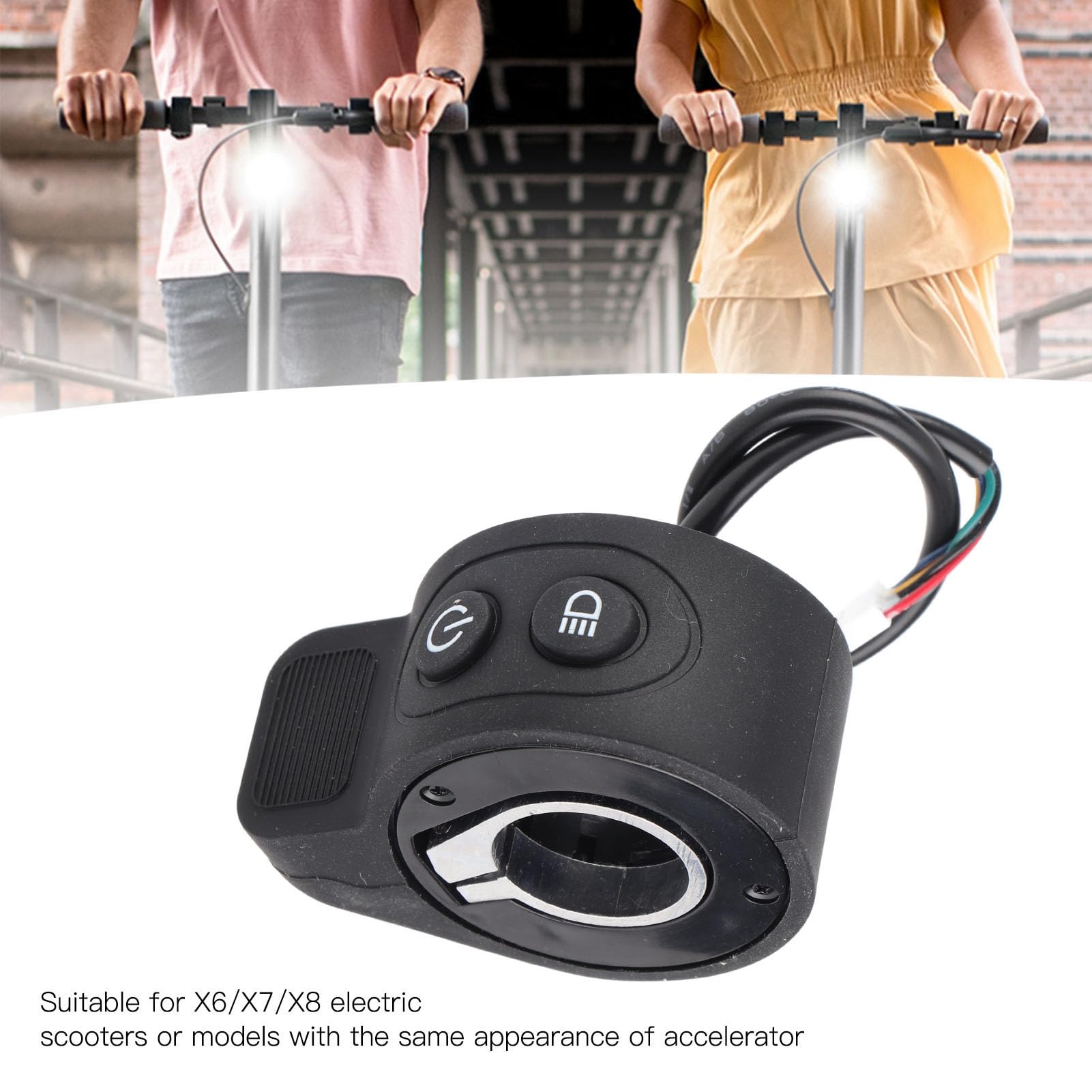 VGEBY Electric Scooter Thumb Throttle & Brake Control - Finger Button Accelerator for E-Scooters - Durable Outdoor Scooter Accessory for Commuting & Urban Travel