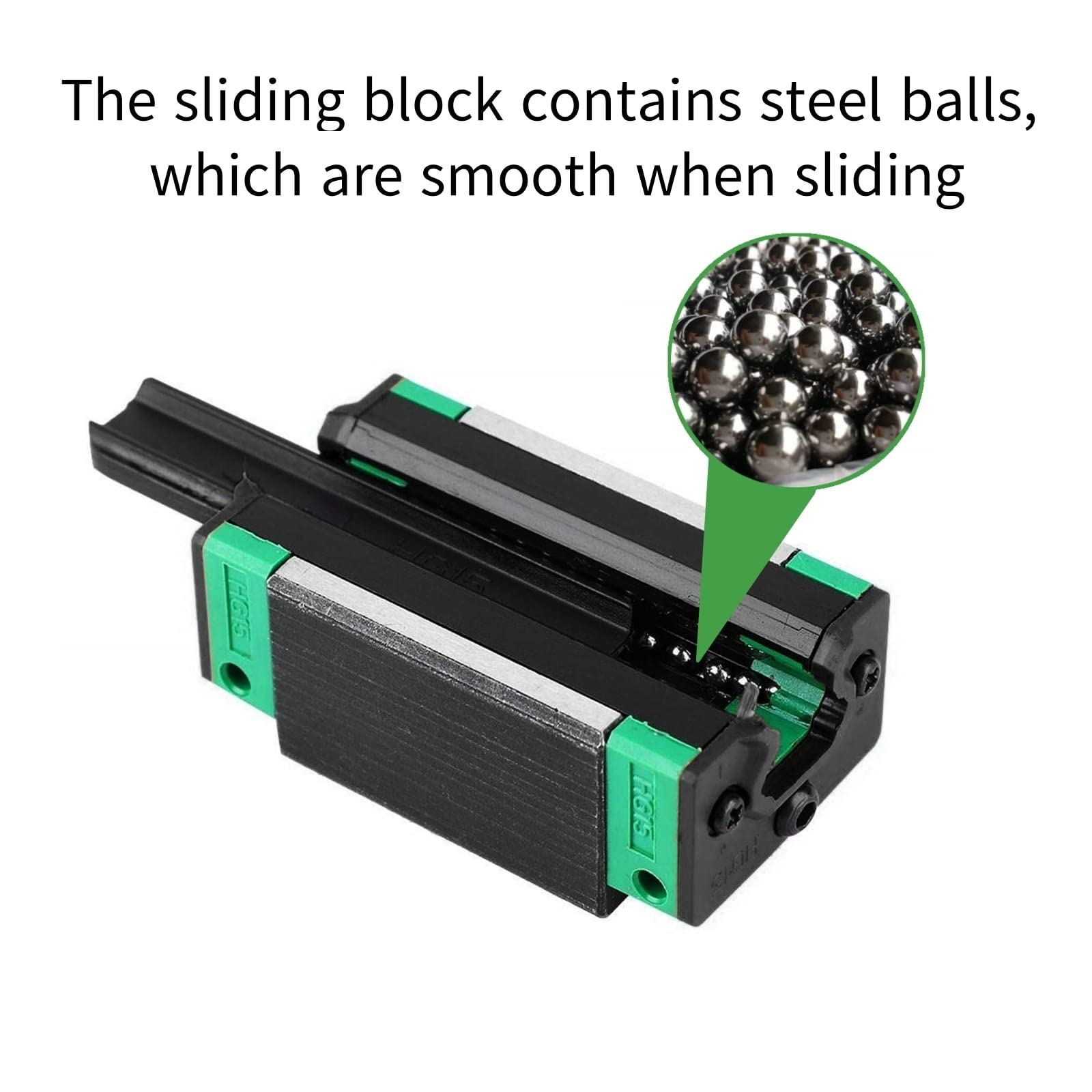 HGR20 1500mm Linear Guide Rail Kit (2PCS) with HGH20CA Carriage (4PCS) - Includes Wrench, Plastic Dust Caps & Screws for CNC Routers, Lathes, Mills & 3D Printers | Perfect for DIY CNC Machine Building & Precision Motion Control Projects