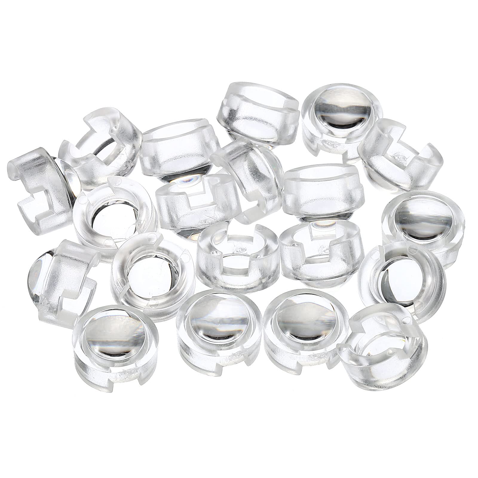 **13mm LED Convex Lens 20 Pack - 45 Degree Beam Angle Acrylic Optical Condenser Lens for 1W 3W LED Beads & Infrared Cameras - Clear Transparent for DIY Lighting, Projectors & Security Cameras**