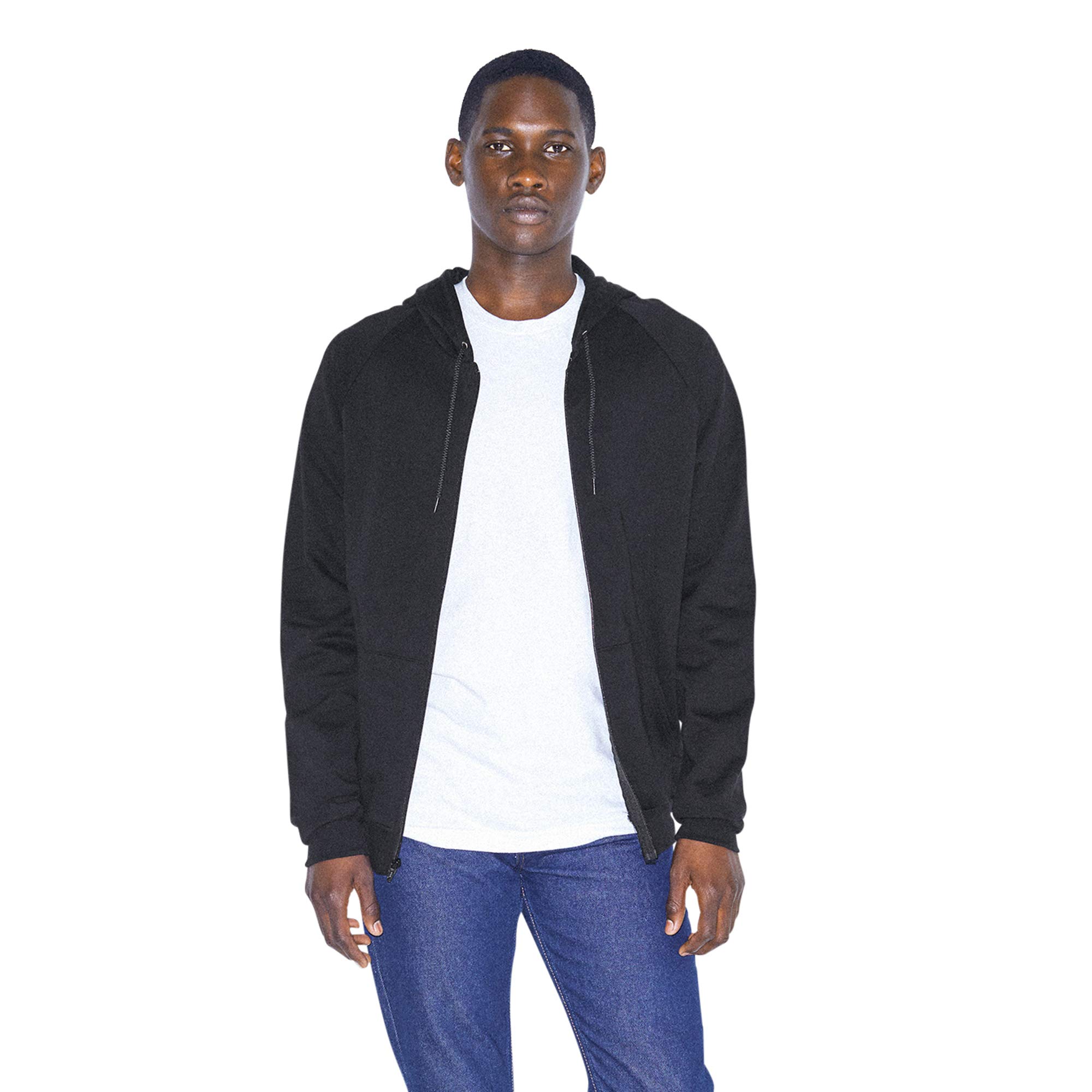 American Apparel Men's California Fleece Zip-Up Hoodie - Soft Long Sleeve Pullover for Casual Wear, Gym & Outdoor Activities