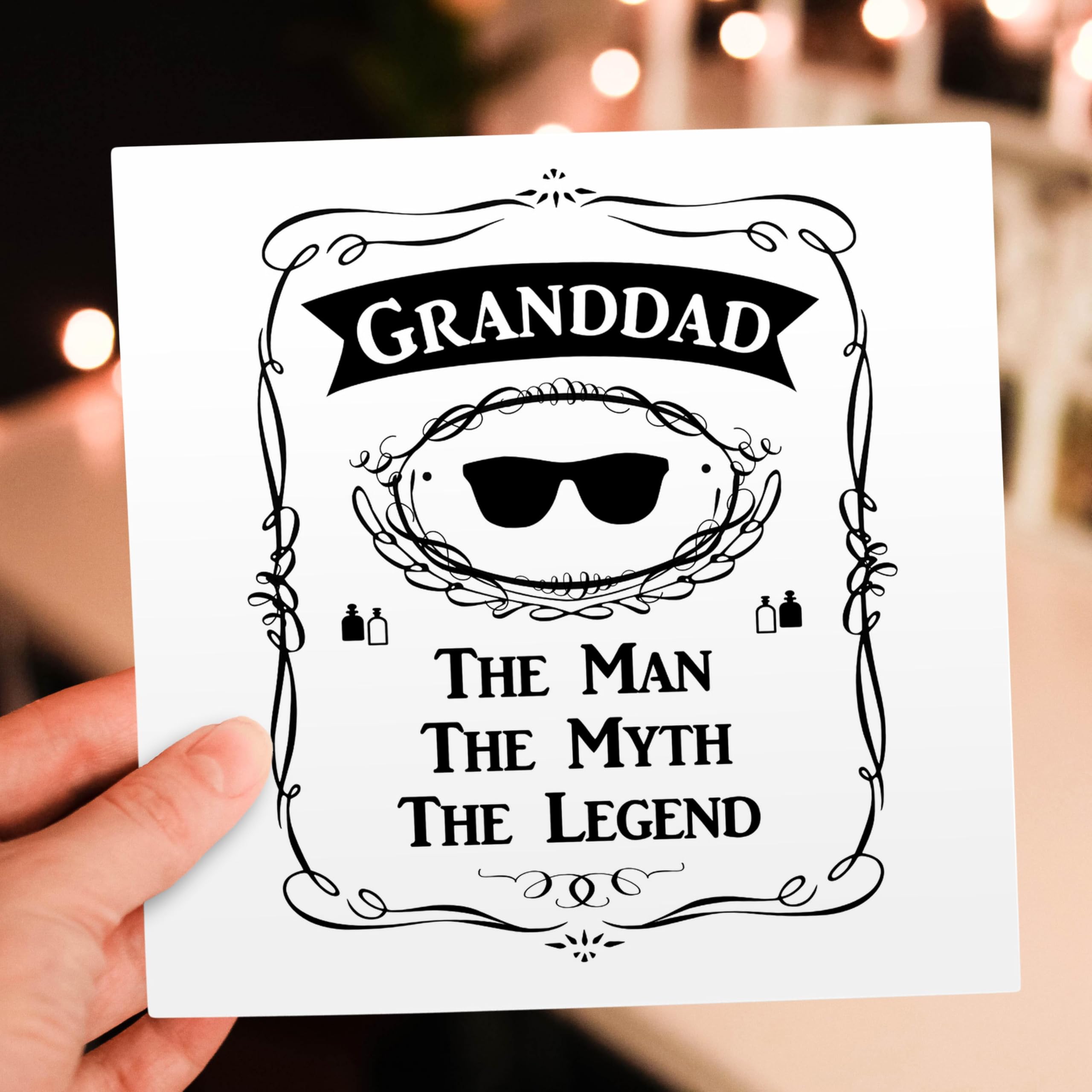 Funny Grandfather Greeting Card - The Man The Myth The Legend - Perfect Gift for Grandpa's Birthday, Father's Day & Retirement - Express Your Love with Humor