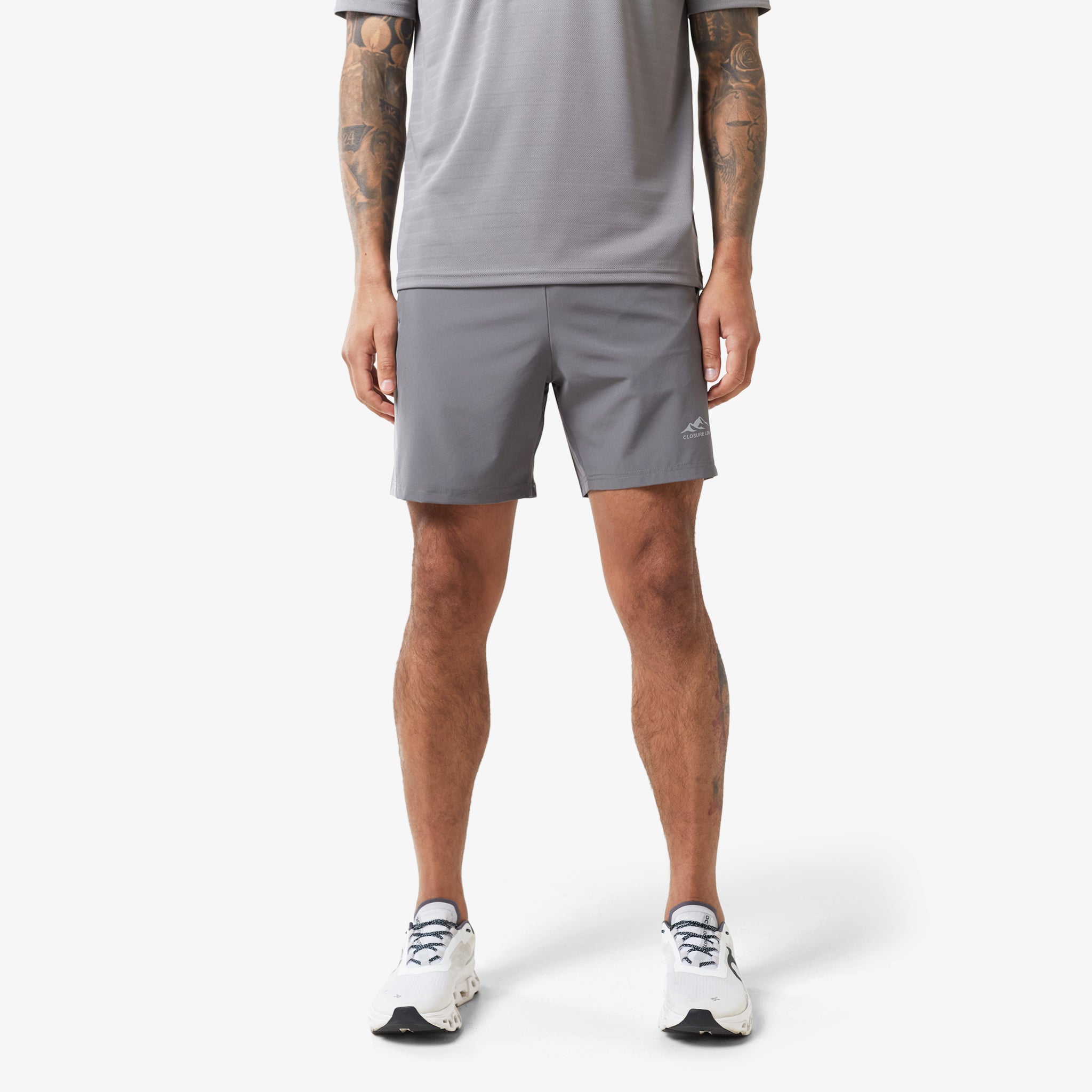 Premium Core Cut & Sew Shorts for Men - Charcoal Grey | Comfortable & Stylish Casual Wear for Gym, Running, and Everyday Use