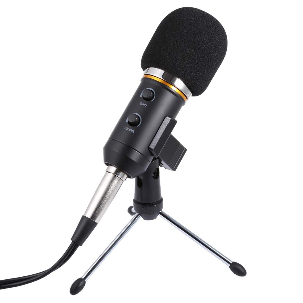 Professional USB Condenser Microphone - Plug & Play Unidirectional Mic for PC, Laptop, Camera with Desktop Tripod Stand | Perfect for Home Studio, Podcasting, Gaming & Online Meetings