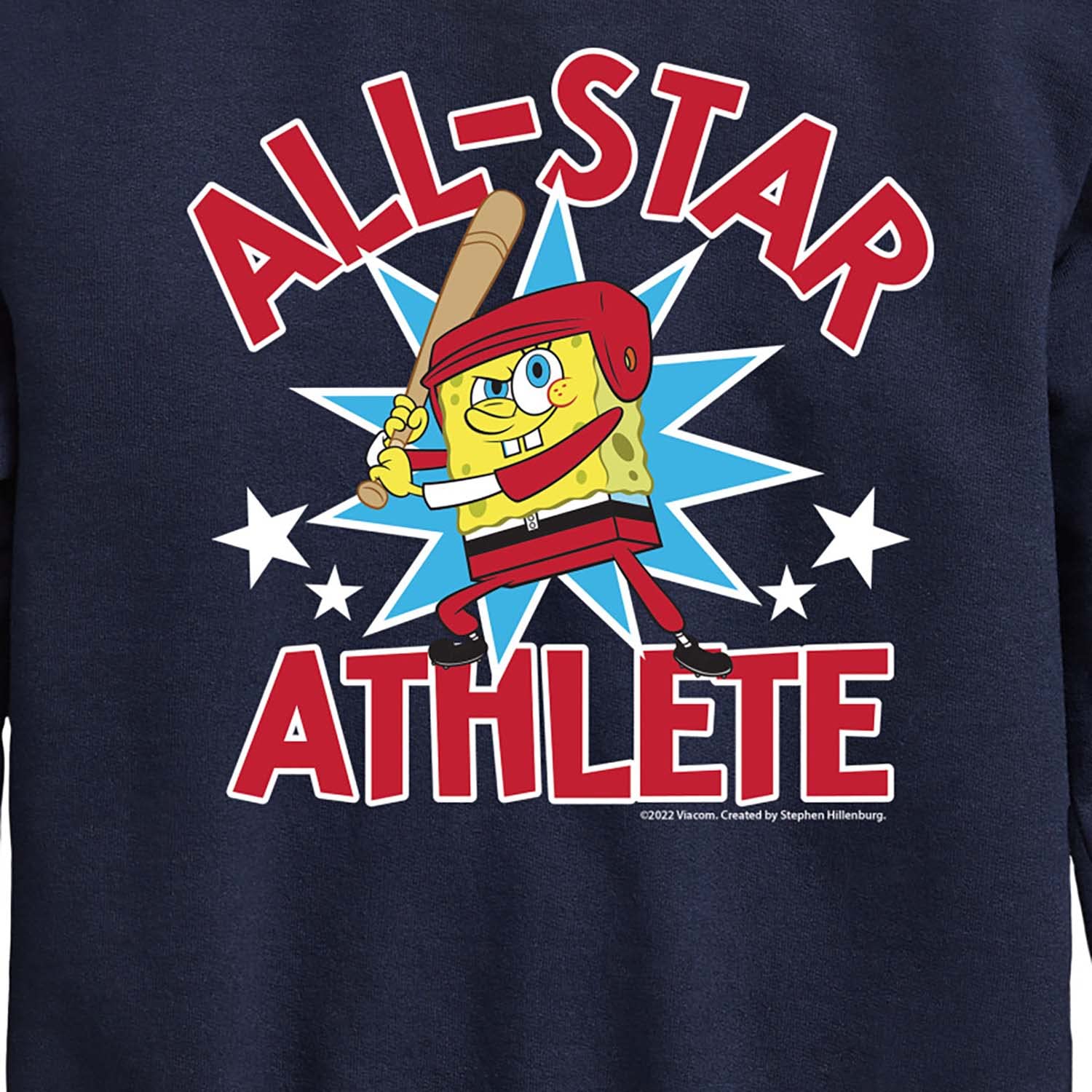 HYBRID APPAREL Spongebob Squarepants American All Star Fleece Sweatshirt for Toddler & Youth | Soft Crewneck Pullover | Cartoon Character Hoodie for Kids & Teens | Perfect for School, Playdates & Family Outings
