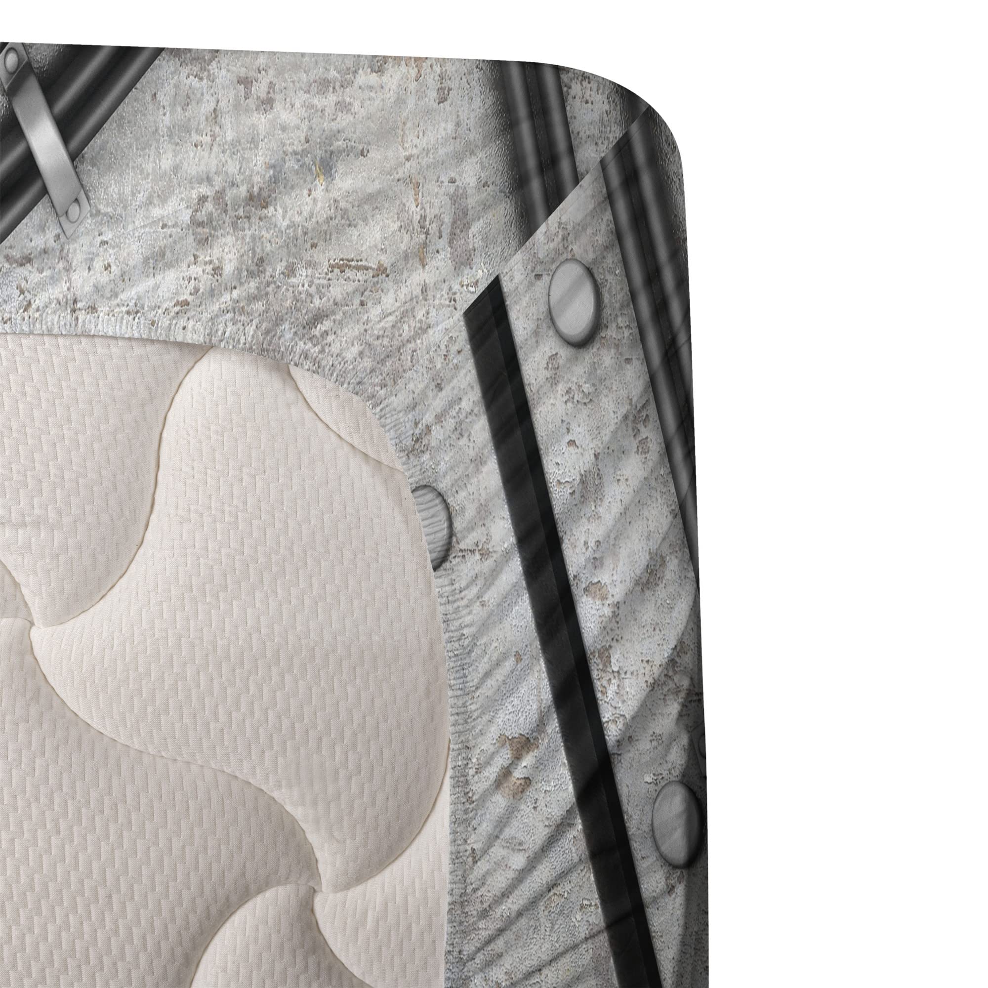 Ambesonne Futuristic Robot Eye with Wires 4-Piece King Size Sheet Set - Cyborg Mechanical Industrial Design Fitted & Flat Sheets with Pillowcases - Charcoal Grey Bedding for Sci-Fi Lovers & Tech-Themed Rooms