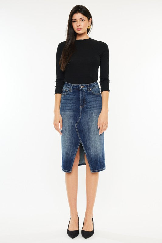Paloma High Rise Midi Skirt - Women's Flowy A-Line Skirt with Pockets | Perfect for Work, Date Night & Casual Outfits