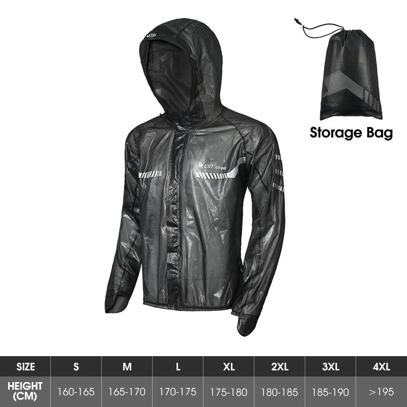 Waterproof Windproof Bicycle Raincoat - Lightweight Cycling Jacket for Mountain & Road Bikes | Ideal for Commuting, Hiking & Outdoor Sports