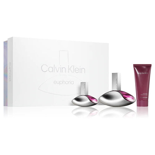 Calvin Klein Euphoria 3-Piece Gift Set for Women - Perfume, Body Lotion & Shower Gel - Perfect for Birthday, Anniversary & Valentine's Day Gifts