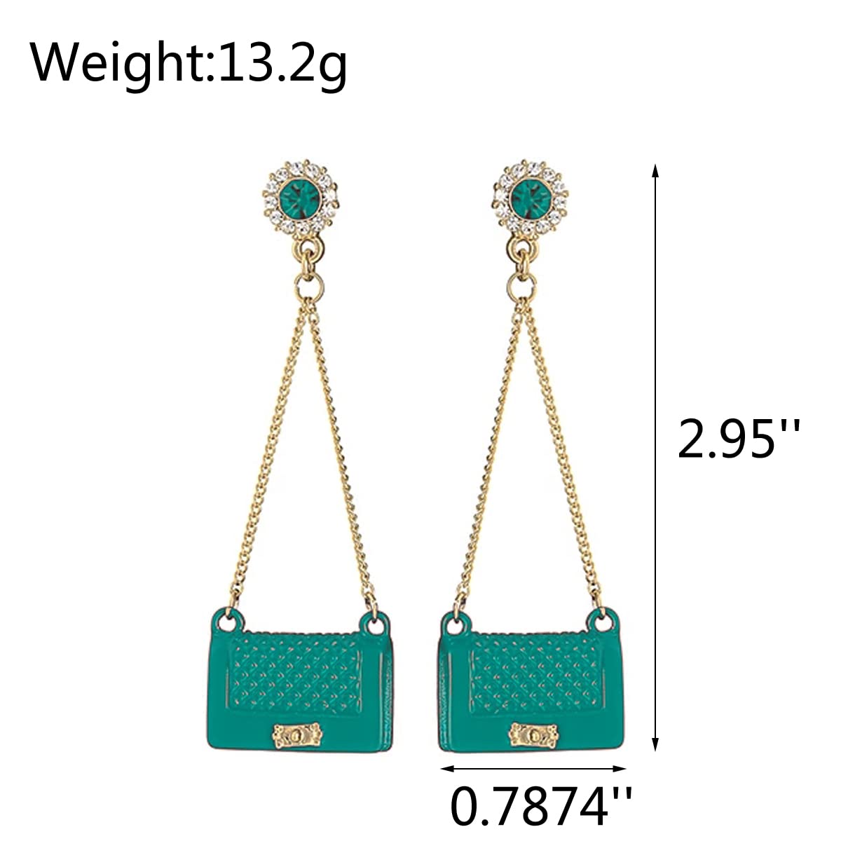 Elegant Women's Long Chain Tassel Handbag Earrings - Stylish Dangle Drop Jewelry for Girls & Ladies - Perfect for Parties, Dating & Shopping Accessories