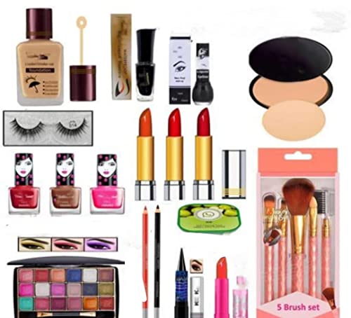 Professional 12-Piece Makeup Kit with Eyeshadow Palette, Foundation, Mascara & Lipstick - Perfect for Travel, Bridal & Everyday Beauty Looks