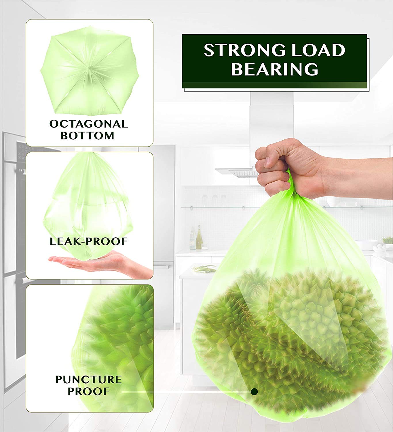 Smart LED Car Trash Can with 4-Gallon Disposable Bags (150 Count) - Waterproof Leather Storage Pocket | Portable Garbage Bin for Car, Bathroom, Home, Bedroom & Office | Perfect for Road Trips, Daily Commute & Home Organization