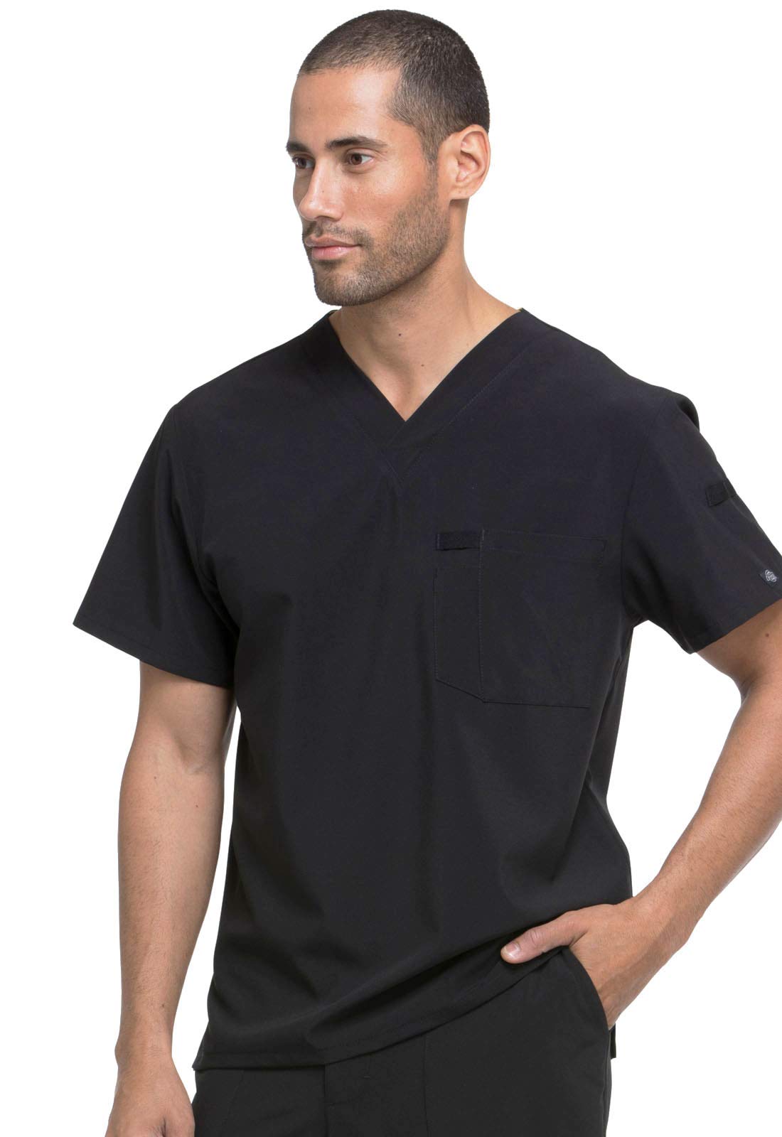 Dickies EDS Essentials Men's Scrubs Top - Tuckable V-Neck Work Shirt DK635 - Comfortable Medical Uniform for Doctors, Nurses & Healthcare Professionals