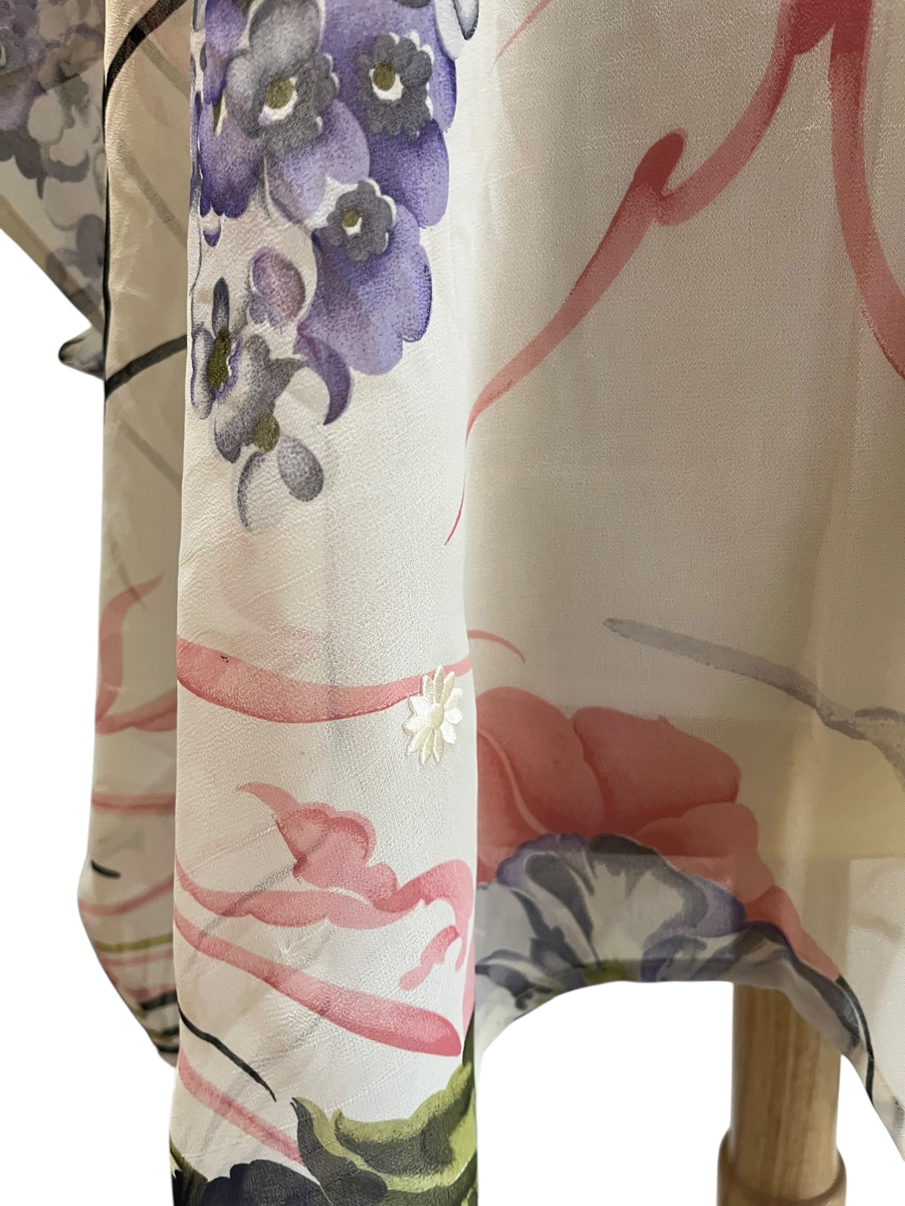 Pure Silk Short Kaftan Tunic - Sheer Avatar Style Women's Summer Cover Up for Beach, Pool & Boho Fashion
