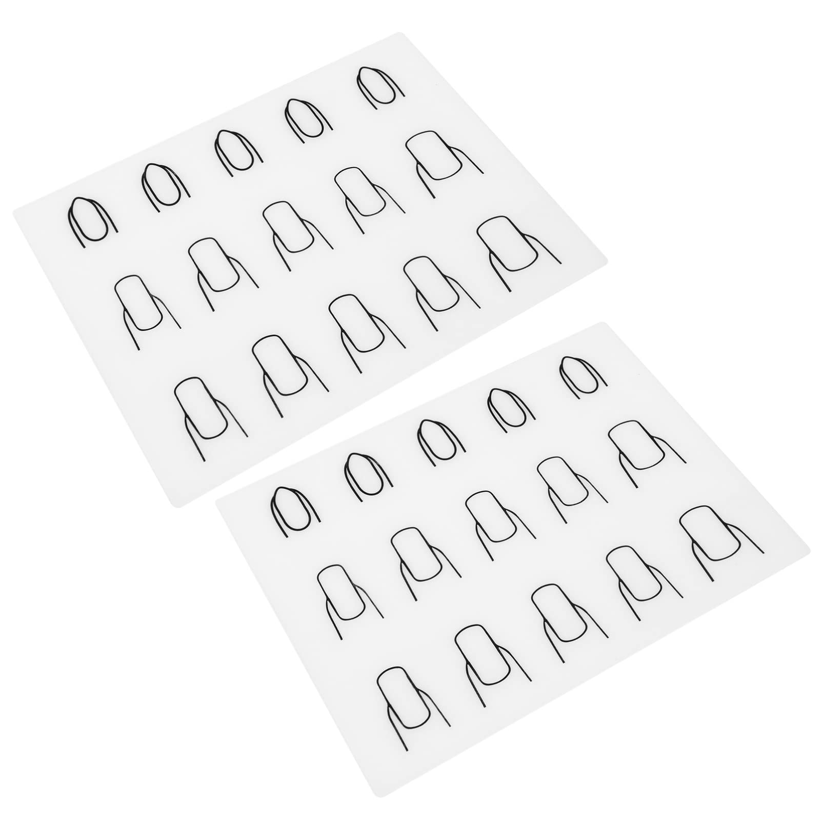 FOMIYES 3-Piece Silicone Nail Art Mat Set for Nail Stamping & Manicure Training - Reusable Nail Coloring Mat (2pcs x 3) - Perfect for DIY Nail Art, Salon Practice & Home Manicures
