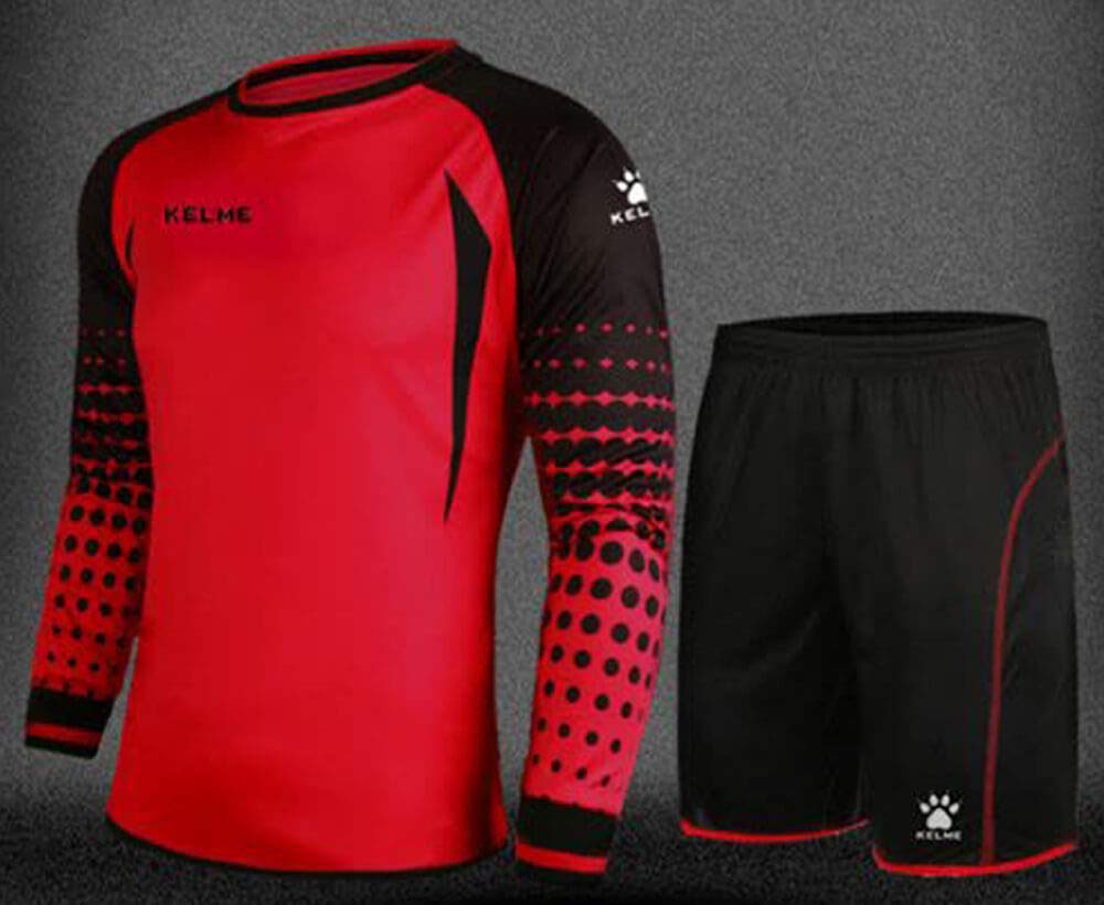 KELME Padded Goalkeeper Jersey Uniform Set - Men's & Kids Soccer Goalie Kit with Shorts & Socks (Multiple Sizes) - Perfect for Training, Matches & Professional Football Games