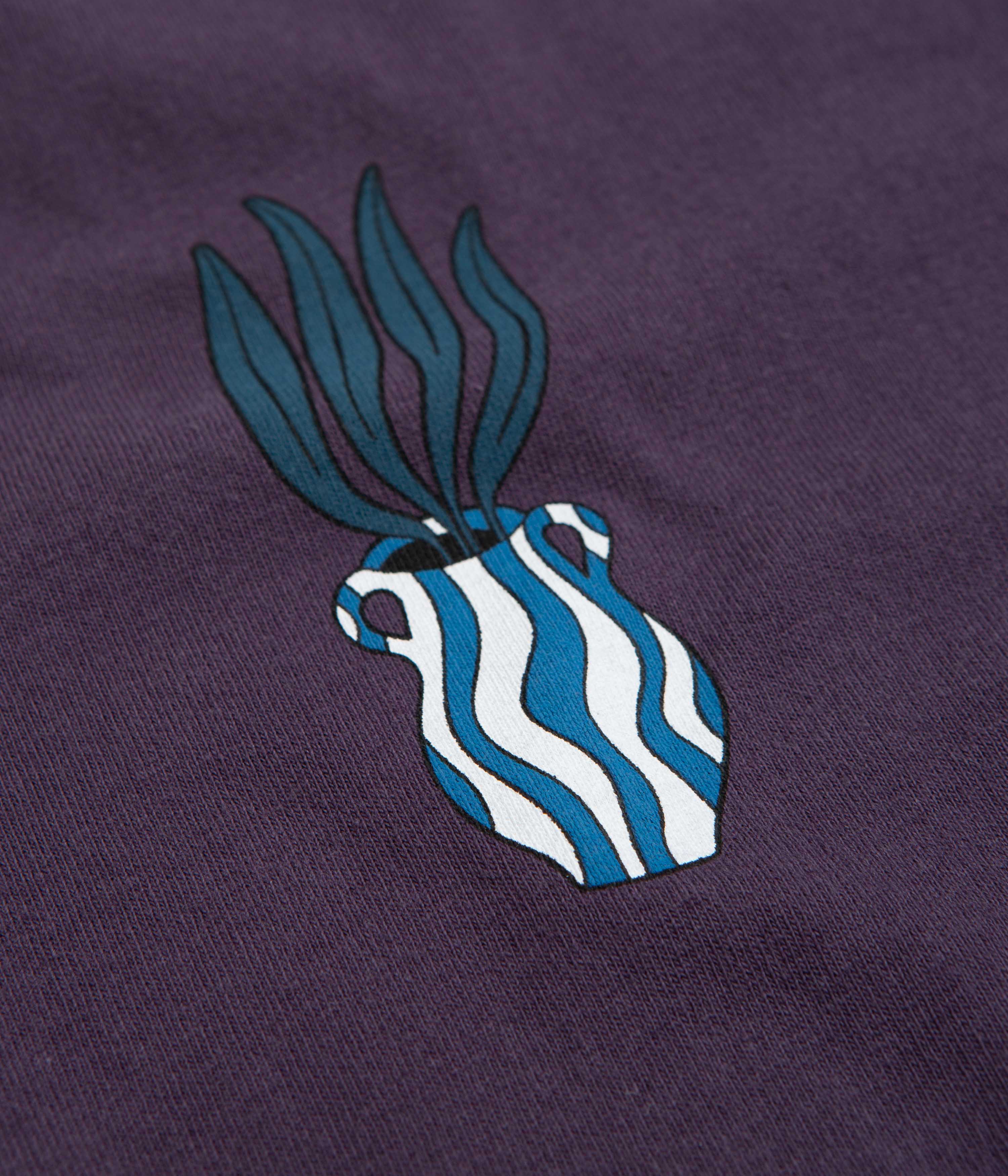 Parra Kick The Vase Graphic T-Shirt - Stylish Aubergine Purple Cotton Tee for Men | Perfect for Streetwear, Casual Outfits & Music Festival Fashion
