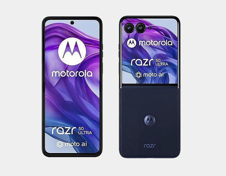 Motorola Razr 50 Ultra Unlocked Smartphone - 512GB ROM, 12GB RAM, Single SIM + eSIM, GSM Compatible, Stylish Blue | Perfect for Business Travelers & Tech Enthusiasts