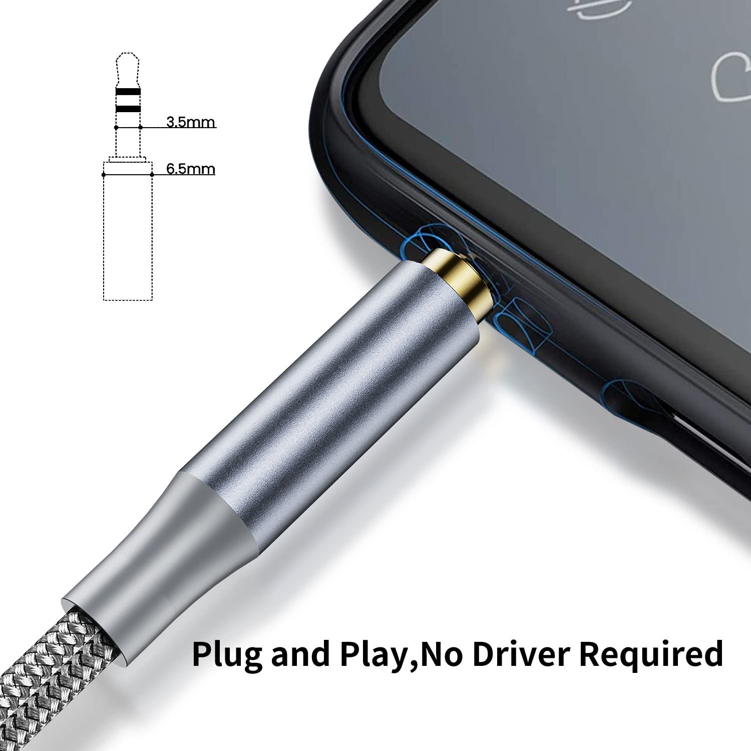 3.5mm Aux Cable [2 Pack 1m & 2m] Braided Male to Male Audio Auxiliary Cord - Hi-Fi Sound Quality for Car Stereo, Home Speaker, Headphones - Compatible with Sony, Echo Dot, Beats, iPod, iPad - Perfect for Road Trips & Home Entertainment Systems