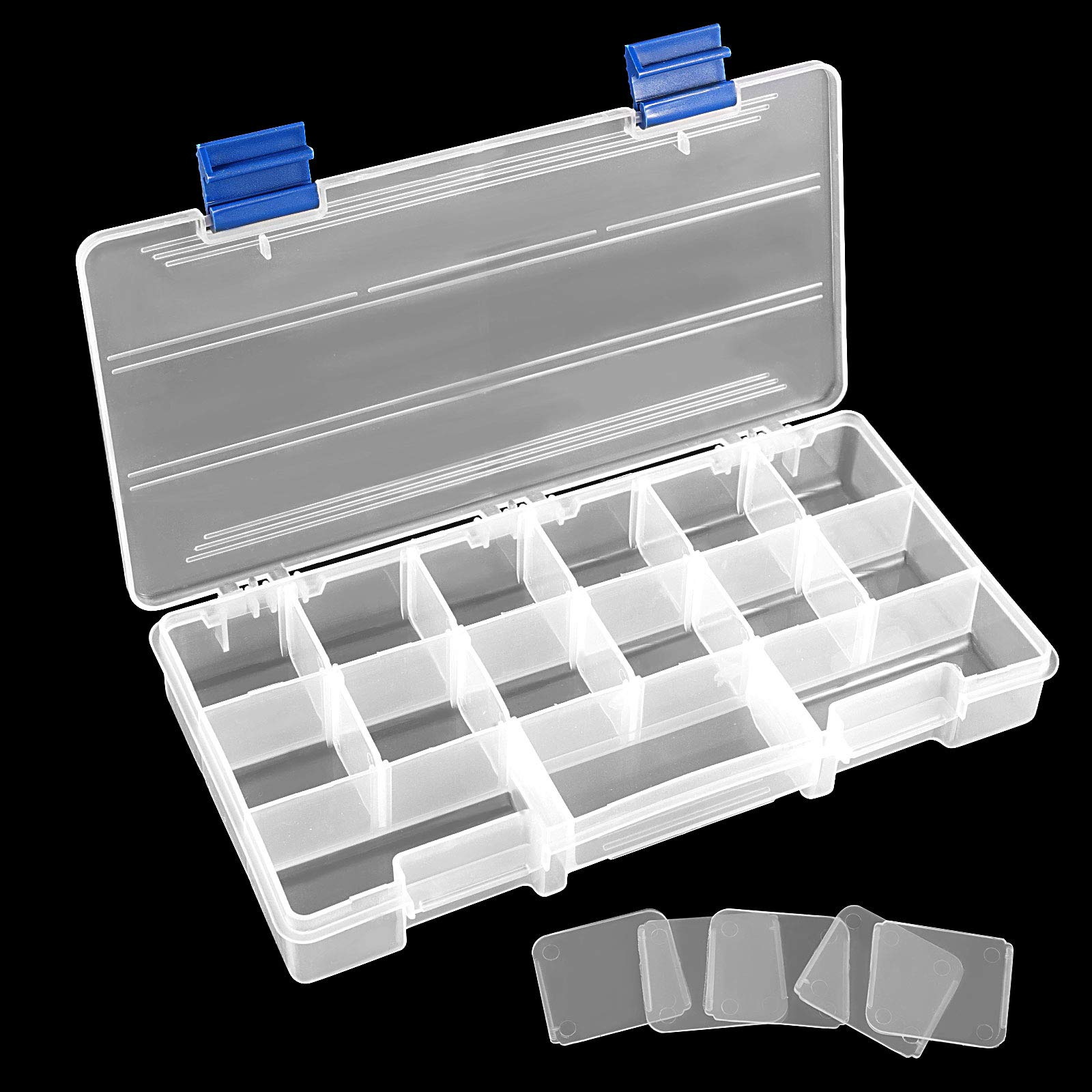 ZOENHOU 4-Layer Fishing Tackle Box Organizer - 10 x 6.7 x 9.8 Inch Portable Waterproof Storage Case for Lures, Hooks & Fishing Accessories - Perfect for Bass, Trout & Saltwater Fishing (Men & Women) | Great for Beginners, Boat Trips & Shore Fishing