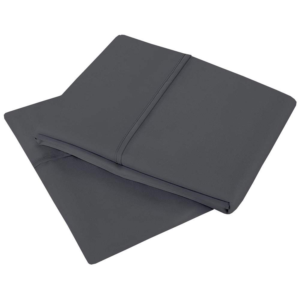 Premium 600 Thread Count Egyptian Cotton Sheet Set - Dark Grey King Size 4-Piece Bedding with 16