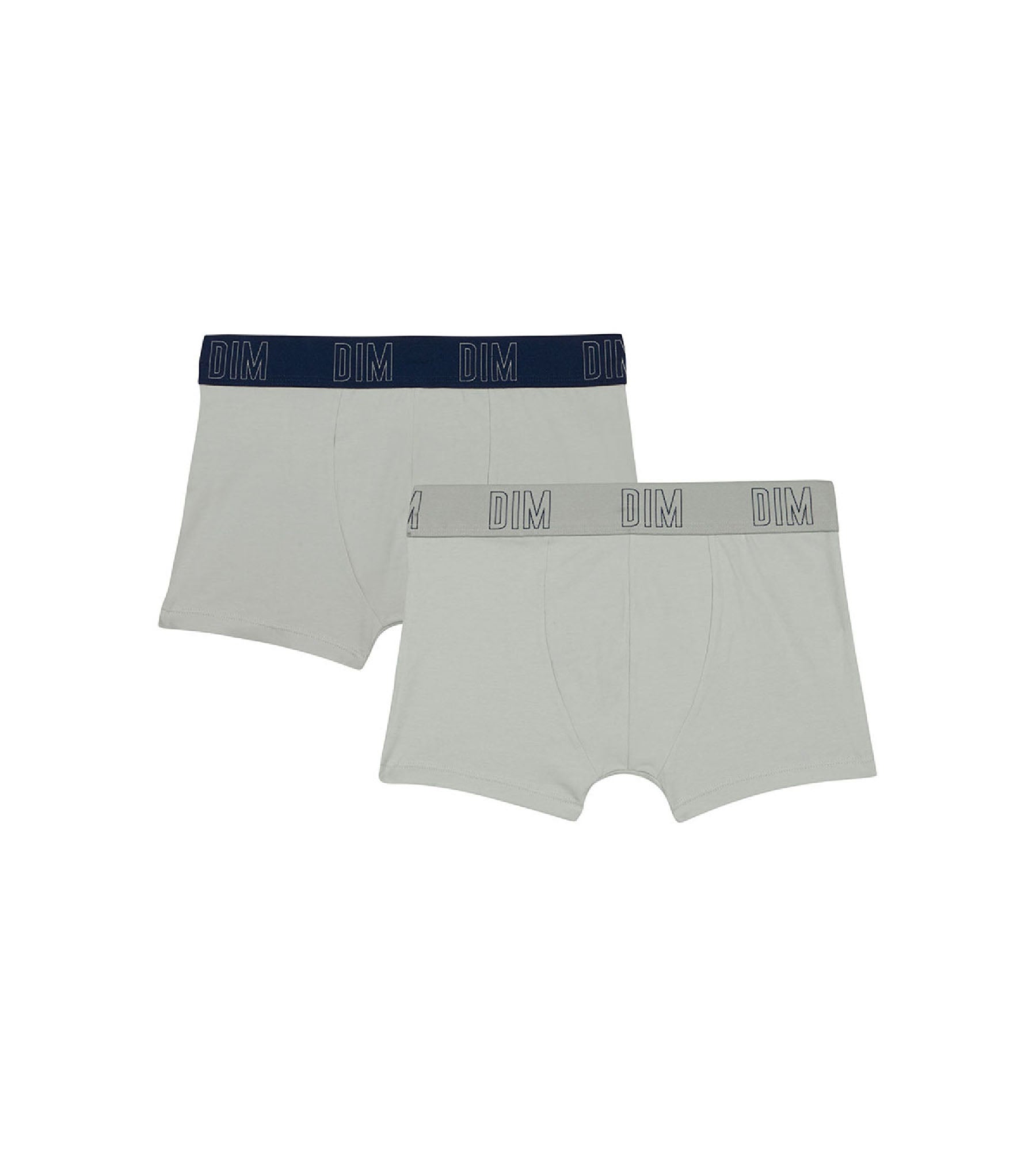 Organic Cotton Boys' Boxer Briefs 2-Pack - Soft & Breathable Underwear for Kids - Grey & Blue - Perfect for School, Sports & Everyday Comfort
