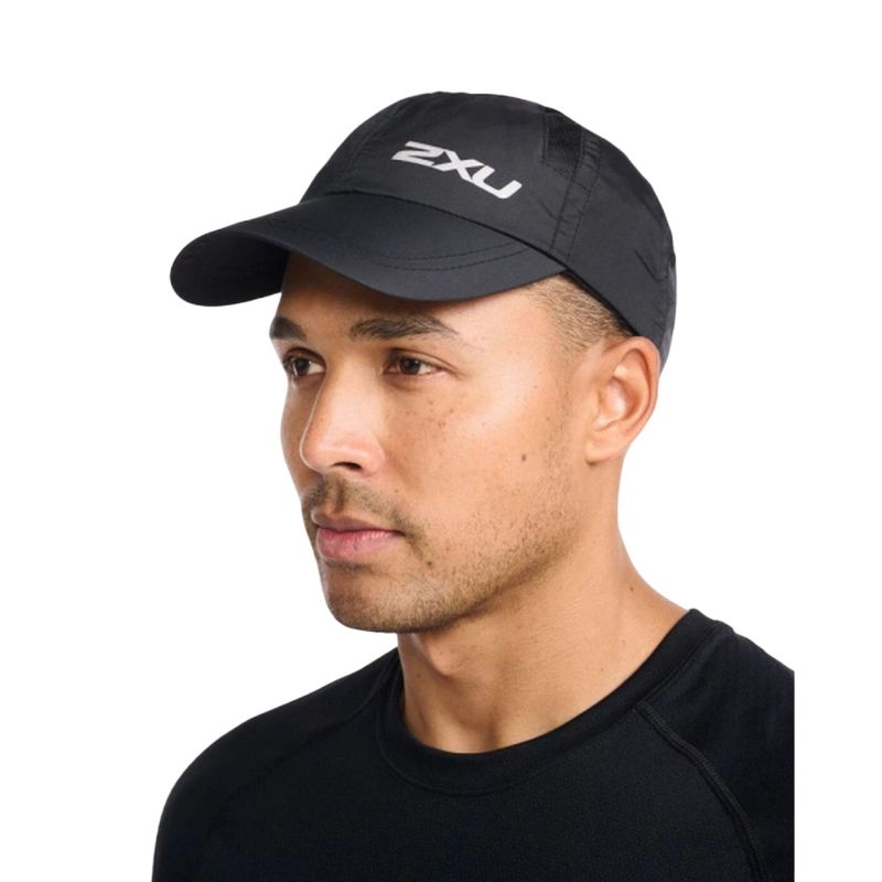2XU Performance Run Cap - Black - Lightweight & Breathable Running Hat for Men & Women - Perfect for Jogging, Hiking & Outdoor Sports