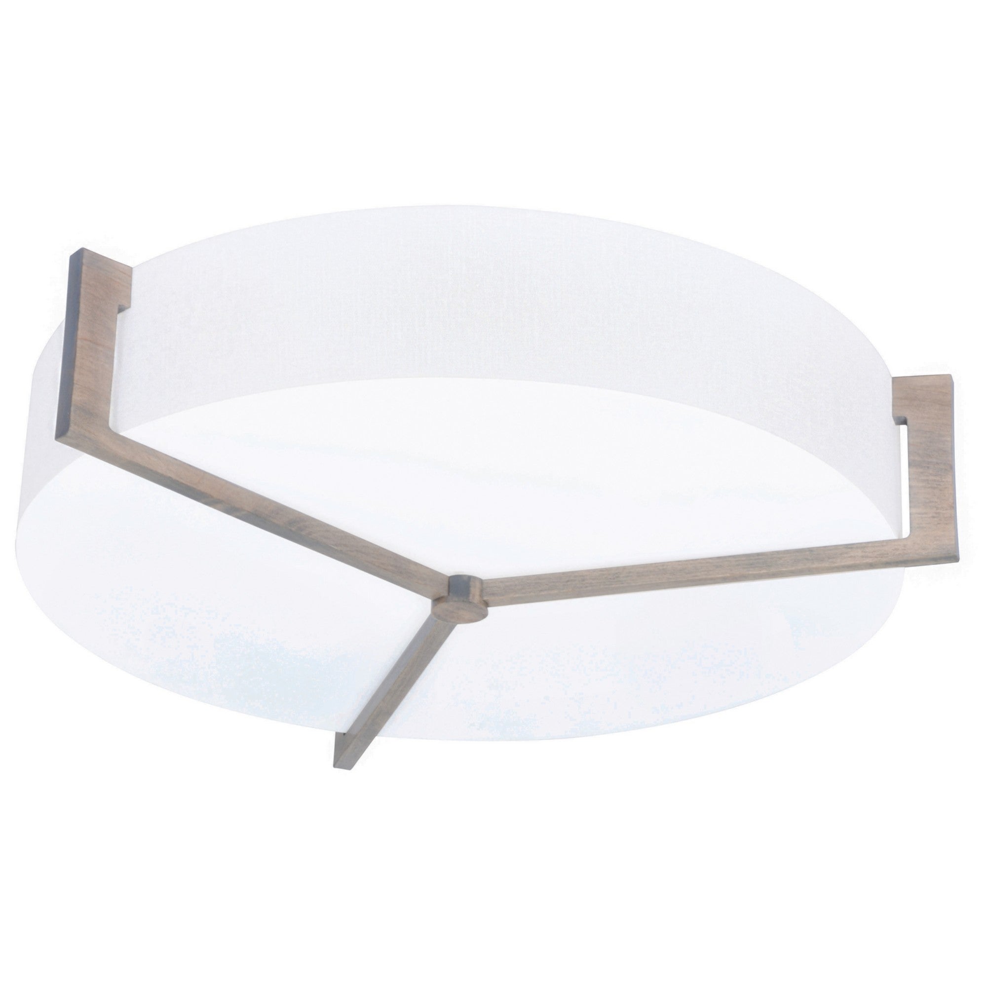 Apex 14 LED Flush Mount Ceiling Light - Linen White & Weathered Grey Finish - Modern Dimmable Lighting for Bedroom, Kitchen, Hallway & Office