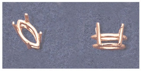 Solid Sterling Silver or 14kt Gold Wire Basket 4x2mm 20x10mm Marquise Cut Jewelry Findings - Perfect for DIY Rings, Earrings & Pendants | Handmade Jewelry Supplies for Custom Creations