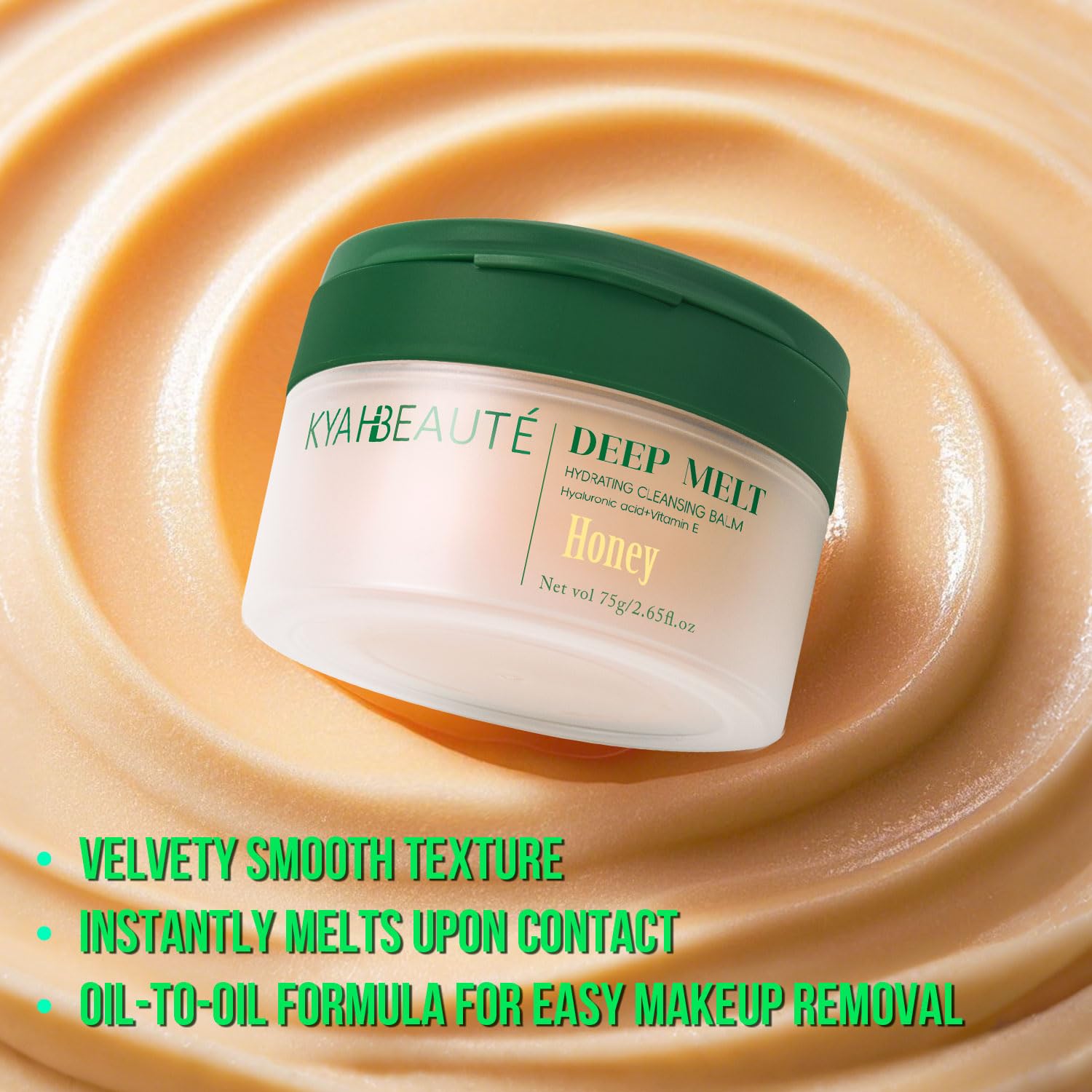 Best Cleansing Balm for Sensitive Skin - Hydrating Makeup Remover with Honey, Coconut Oil & Vitamin E | Effectively Removes Waterproof Mascara & Long-Lasting Makeup | 2.65 Oz Nourishing Facial Cleanser | Perfect for Nighttime Skincare & Travel-Friendly Beauty Routine