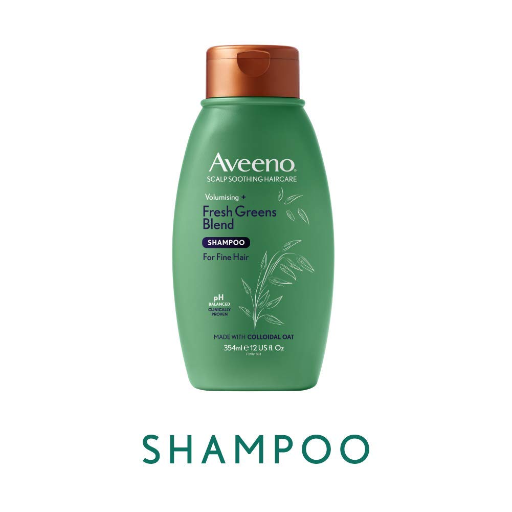 Aveeno Soothing & Volumizing Shampoo for Fine Hair - 12oz (354ml) | Gentle Cleansing & Hair Thickening Formula | Perfect for Daily Use & Sensitive Scalp Care