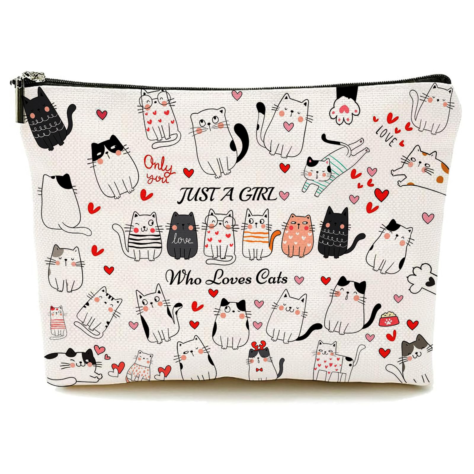 **Cute Cat Makeup Bags for Women & Girls - Perfect Cat Lover Gift for Birthday, Christmas, Sister & Daughter | Travel & Daily Cosmetic Organizer**