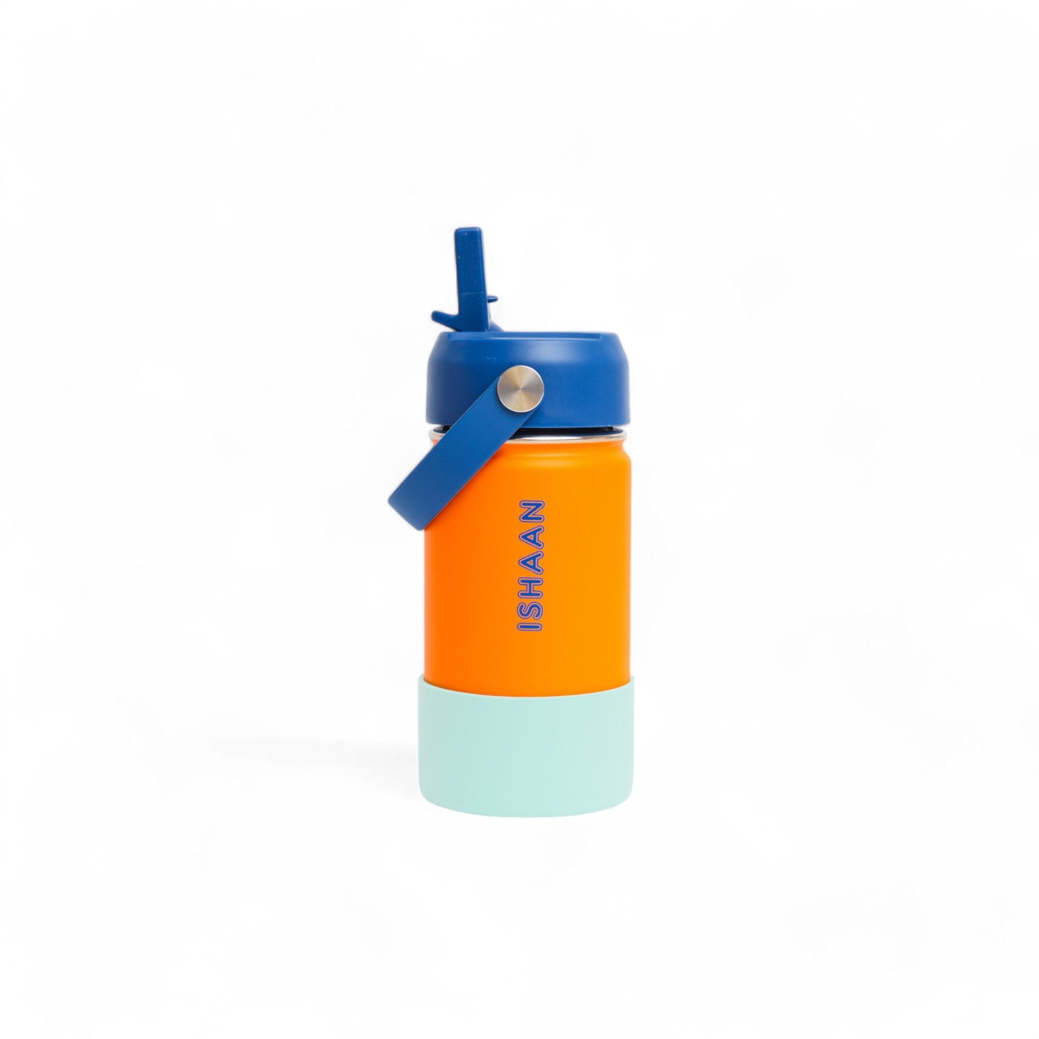 Small Orange Blok Party Bottle - Insulated Stainless Steel Water Bottle for Kids, Outdoor Activities, Sports & School - BPA-Free, Leak-Proof, Durable Design