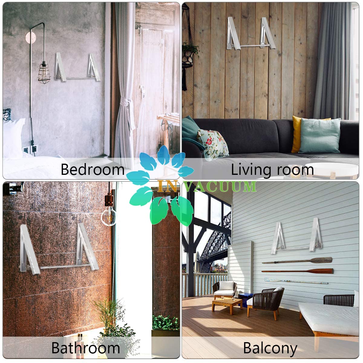 Foldable Indoor Clothes Drying Rack - Space Saving Aluminum Laundry Drying Rack with Rod for Closet, Apartment & Small Spaces (2 Pack, Silver) - Perfect for Drying Delicates, Baby Clothes & Small Loads in Tight Spaces