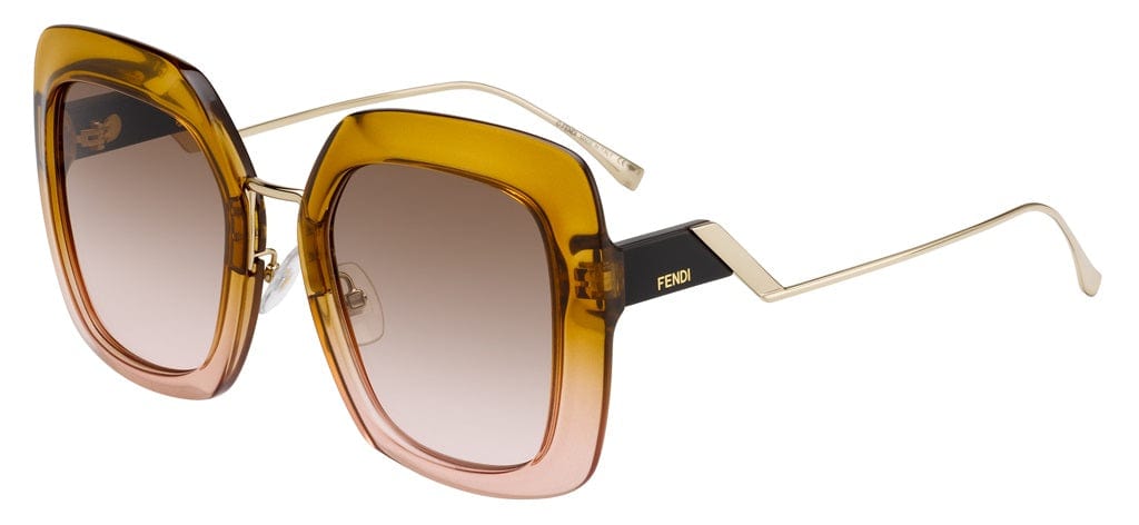 FENDI FF 0317/S DQ2 5323 Sunglasses for Women - Luxury Designer Shades with UV Protection - Perfect for Beach, Driving & Outdoor Activities
