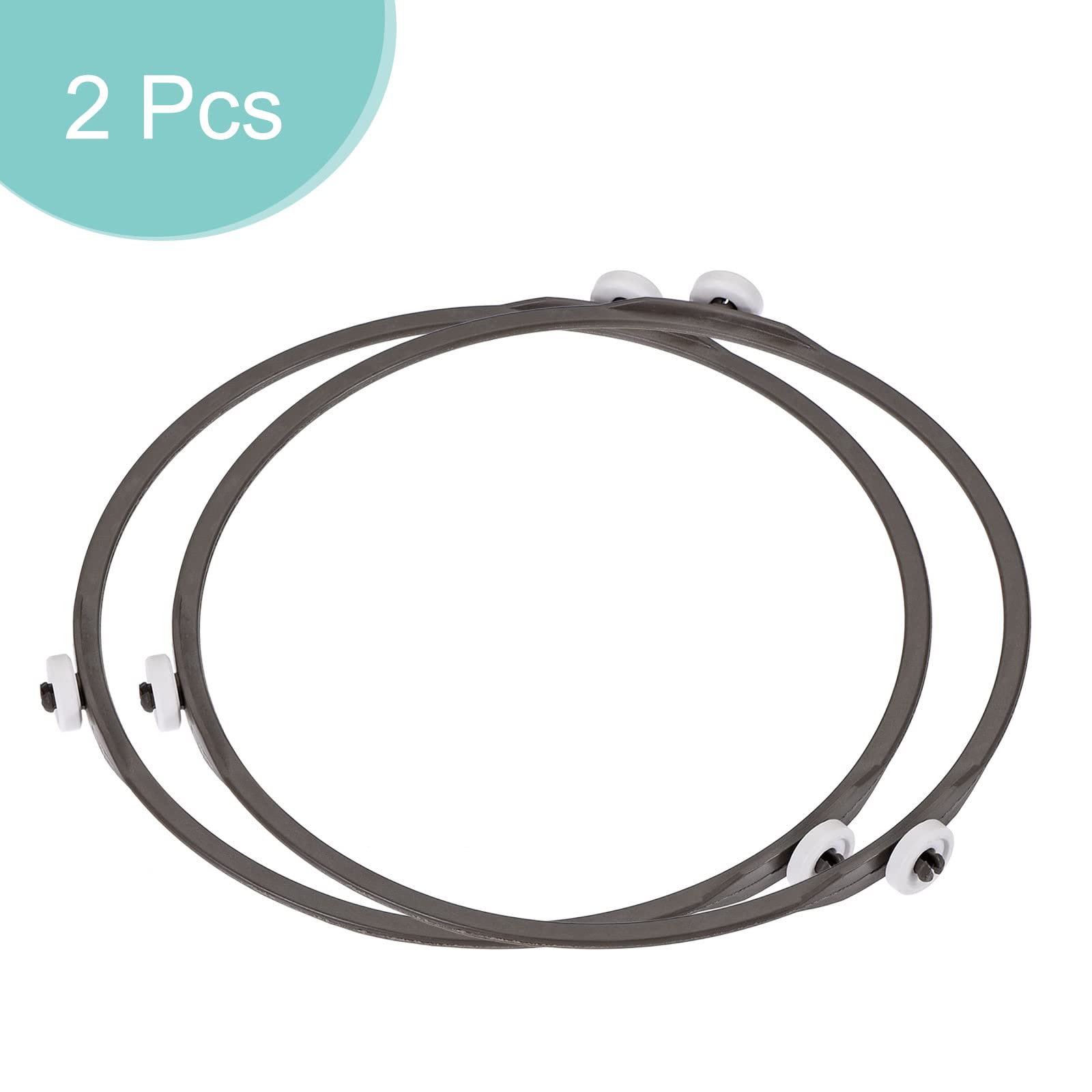 MECCANIXITY Microwave Oven Glass Turntable Replacement Parts - 2 Pack Brown Roller Bracket & Support Circle for Smooth Rotation | Perfect for Kitchen Appliance Repair and Microwave Maintenance