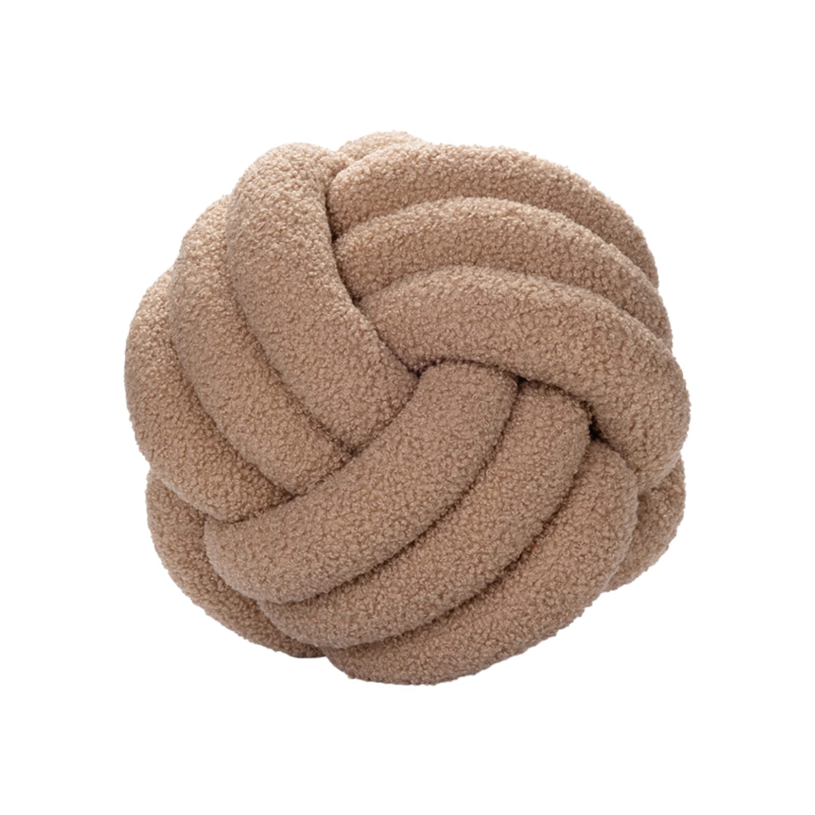 RENXR 11-inch Lamb Wool Knot Pillow - Handmade Round Ball Cushion for Home Decor, Sofa, Bed, Car & Office | Cozy Throw Pillow for Living Room, Nursery & Workspace