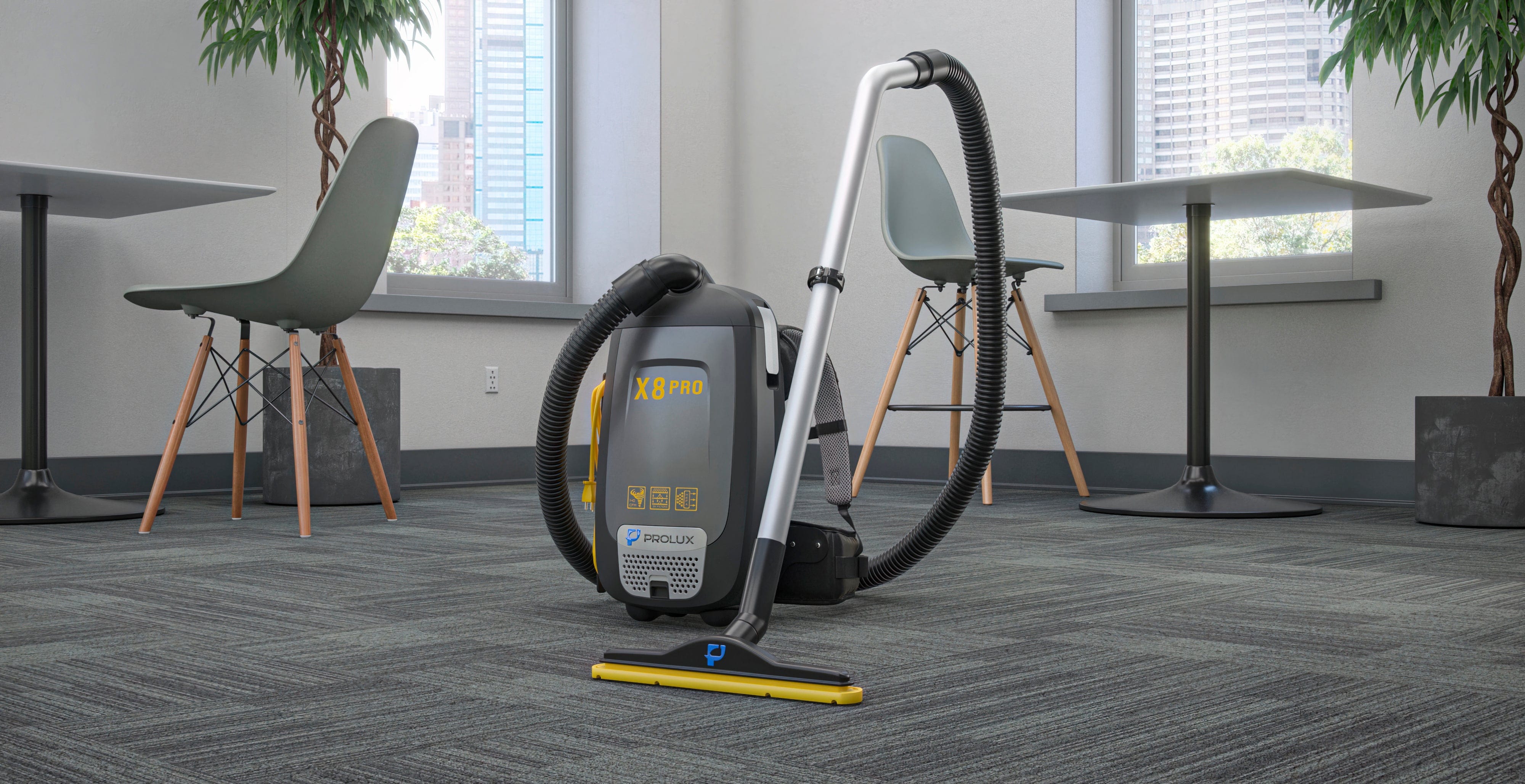 Prolux PLCX8P Pro Commercial Backpack Vacuum Cleaner with Deluxe 1.5 Tool Kit - Powerful Lightweight Cleaning for Offices, Hotels & Commercial Spaces