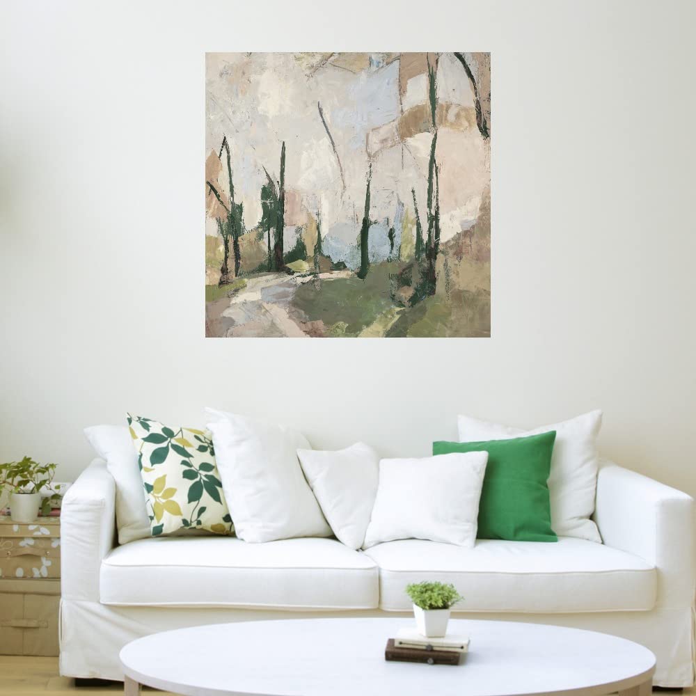 Fine Art Canvas 'Quiet Path' by Julie Devine - 22x22 Inch Ready-to-Hang Wall Decor for Living Room, Bedroom, Office & More - Perfect for Home, Spa or Cafe Ambiance