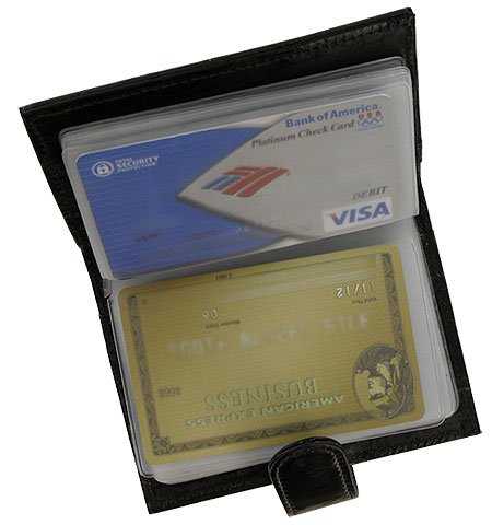 Premium Genuine Eel Skin Credit Card Holder - Slim Brown Leather Wallet for Men & Women - Perfect for Business, Travel & Everyday Use