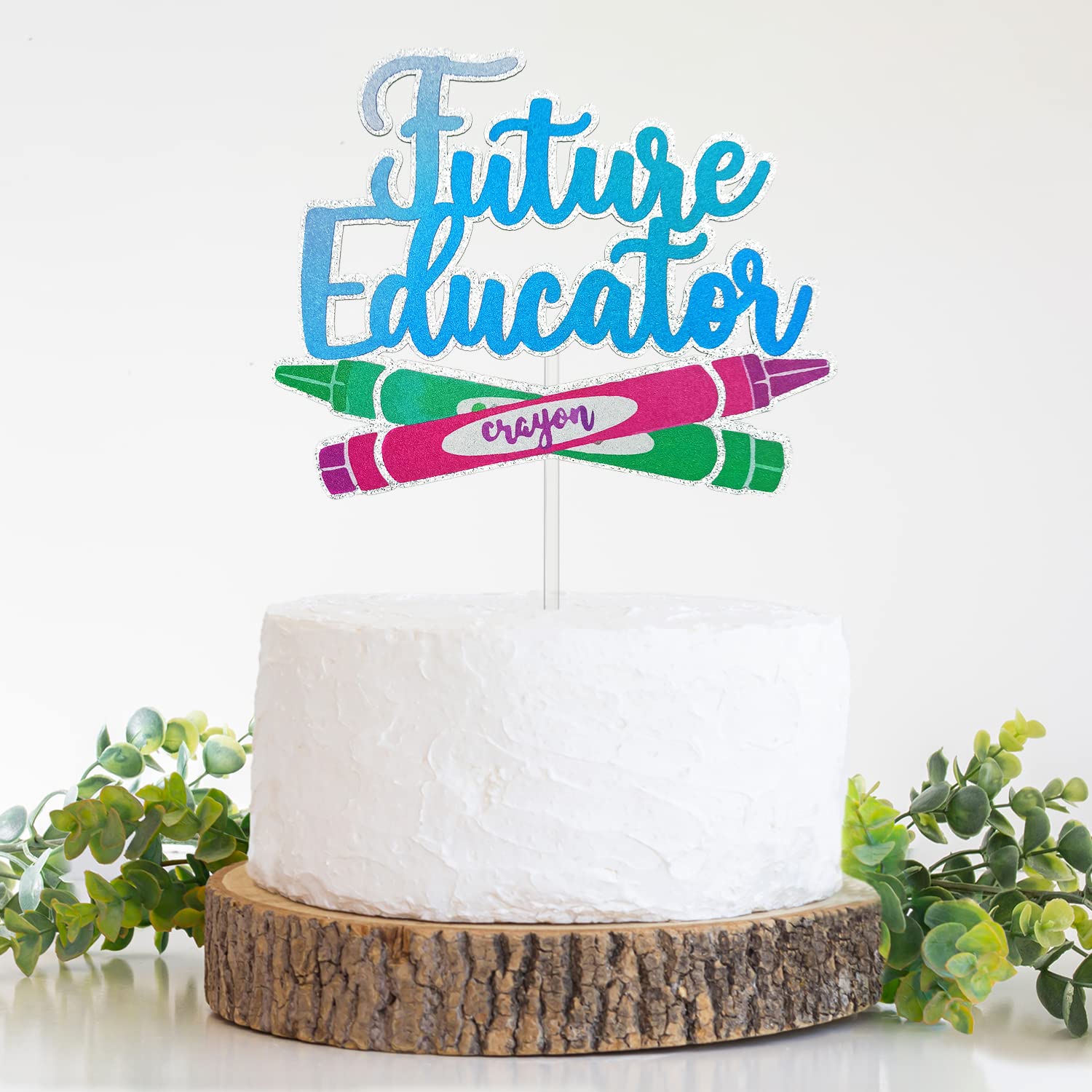 Future Educator Cake Topper | Congrats Teacher Graduation Cake Decor | Teacher Grad Party Supplies | Perfect for Teacher Appreciation, Retirement & Graduation Celebrations