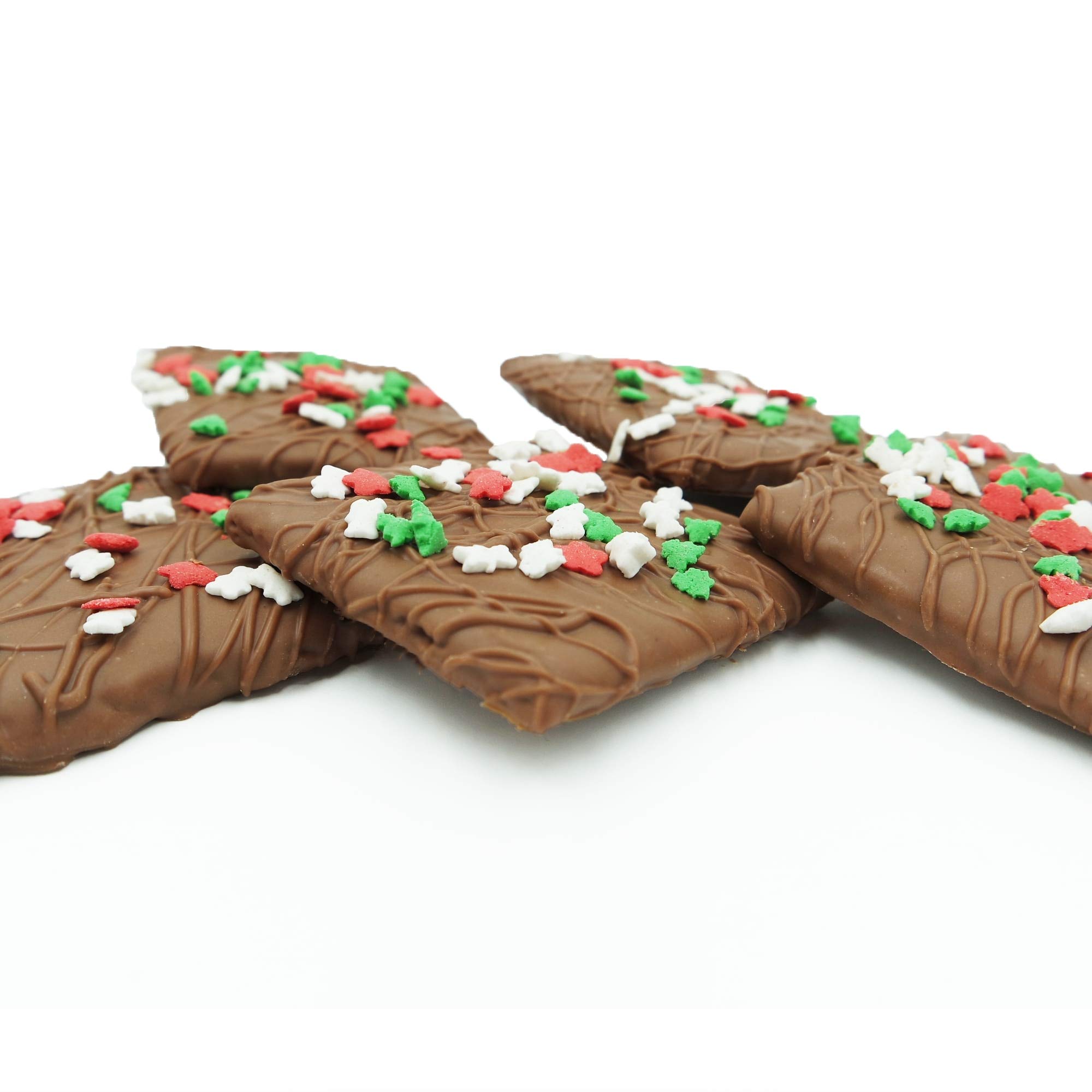 Philadelphia Candies Christmas Happy Holidays Gift - Milk Chocolate Covered Graham Crackers, 6 Ounce - Perfect for Holiday Gifting, Party Favors & Sweet Treats