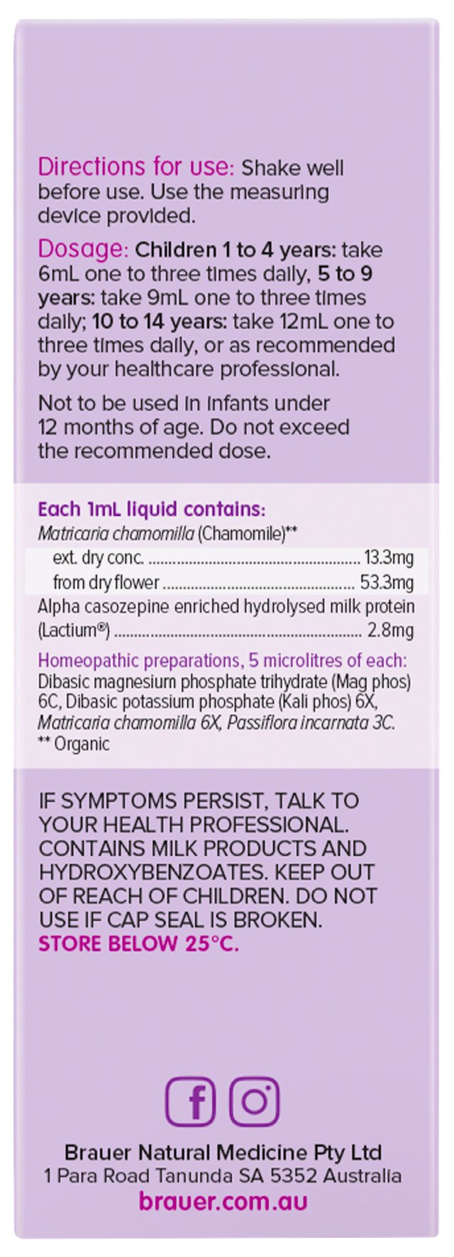 Brauer Baby & Child Calm Liquid - Natural Sleep Aid for Infants & Kids, Soothes Restlessness & Promotes Relaxation - Perfect for Bedtime, Travel & Anxious Moments