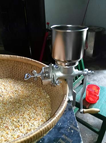 Electric Corn Grinder for Home Use - Hand Crank Grain Mill for Corn, Coffee Beans & Spices | Perfect for Baking, Brewing & Homemade Flour