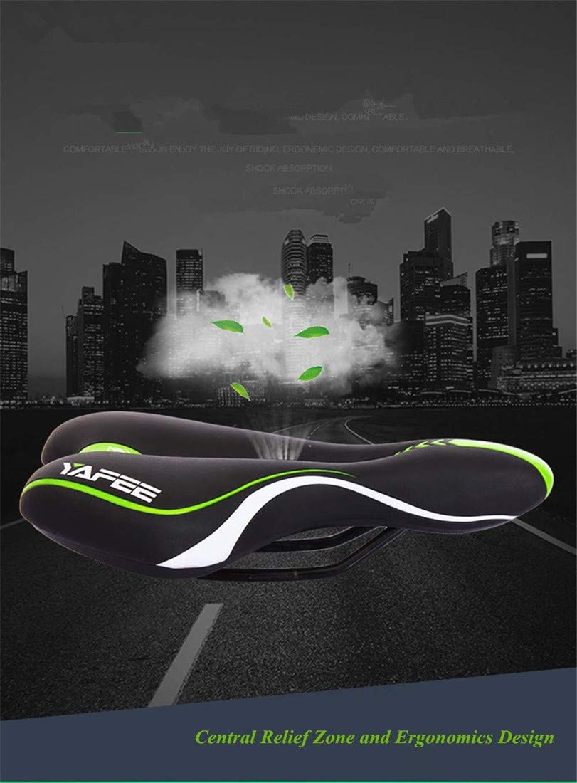 **Comfortable Mountain Bike Saddle with Breathable Design & Central Relief Zone - Ergonomic Bicycle Seat for Road & MTB - Perfect for Long Rides, Commuting & Outdoor Adventures**