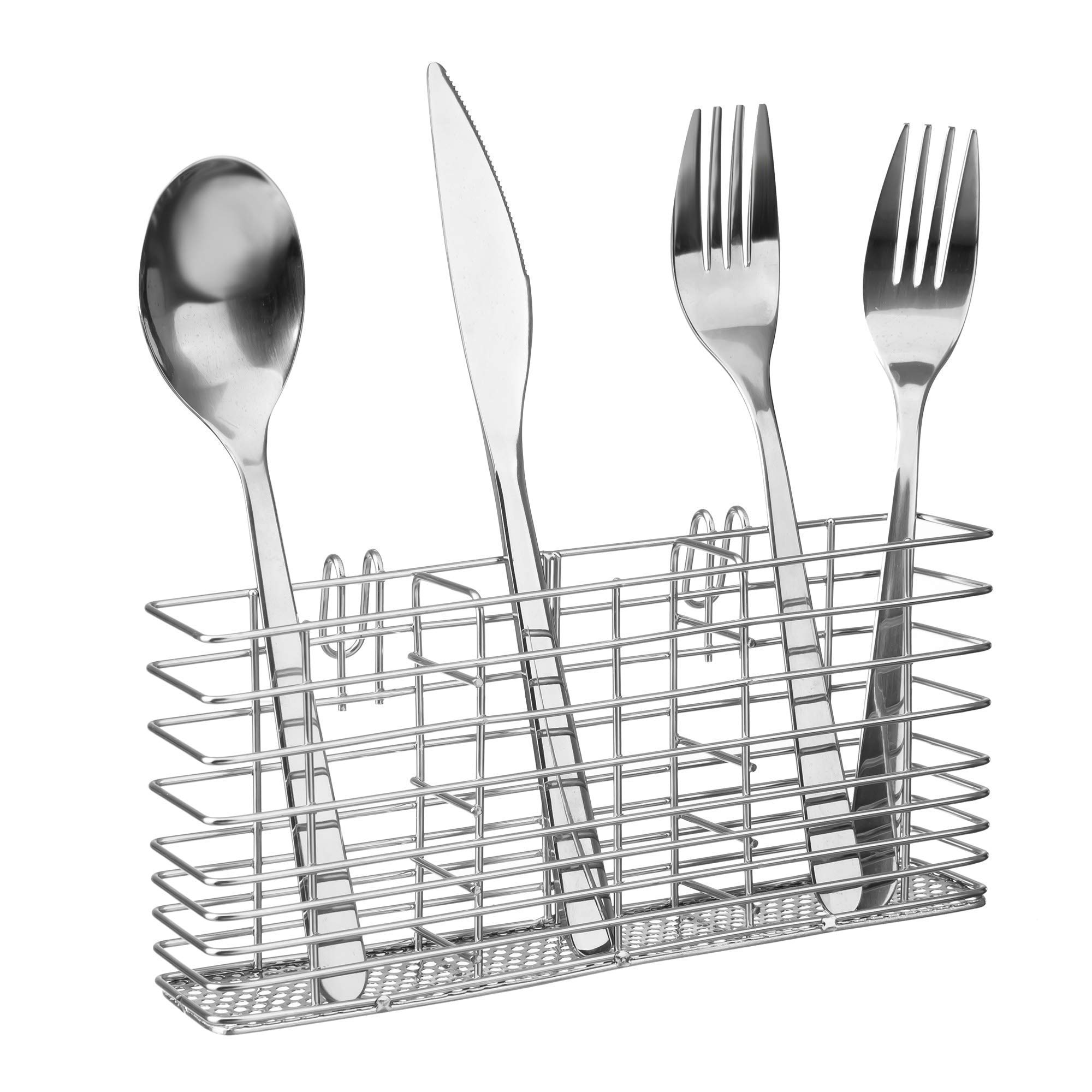 Stainless Steel Expandable Dish Drying Rack with Utensil Holder - Heavy Duty Kitchen Cabinet Storage Shelf for Dishes, Cups & Cutlery | Rustproof & Durable Design for Countertop, Sink or Cabinet Organization - Perfect for Small Kitchens, Apartments & RVs