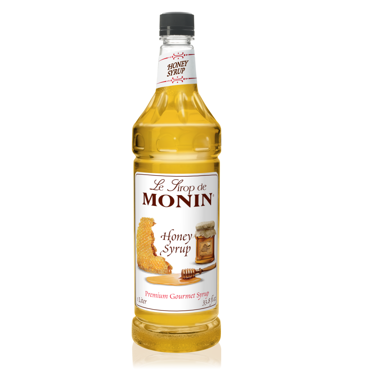 Monin Honey Syrup - Premium Natural Sweetener for Coffee, Tea, Cocktails & Baking | 750ml Bottle | Perfect for Home Baristas, Mixologists & Dessert Lovers