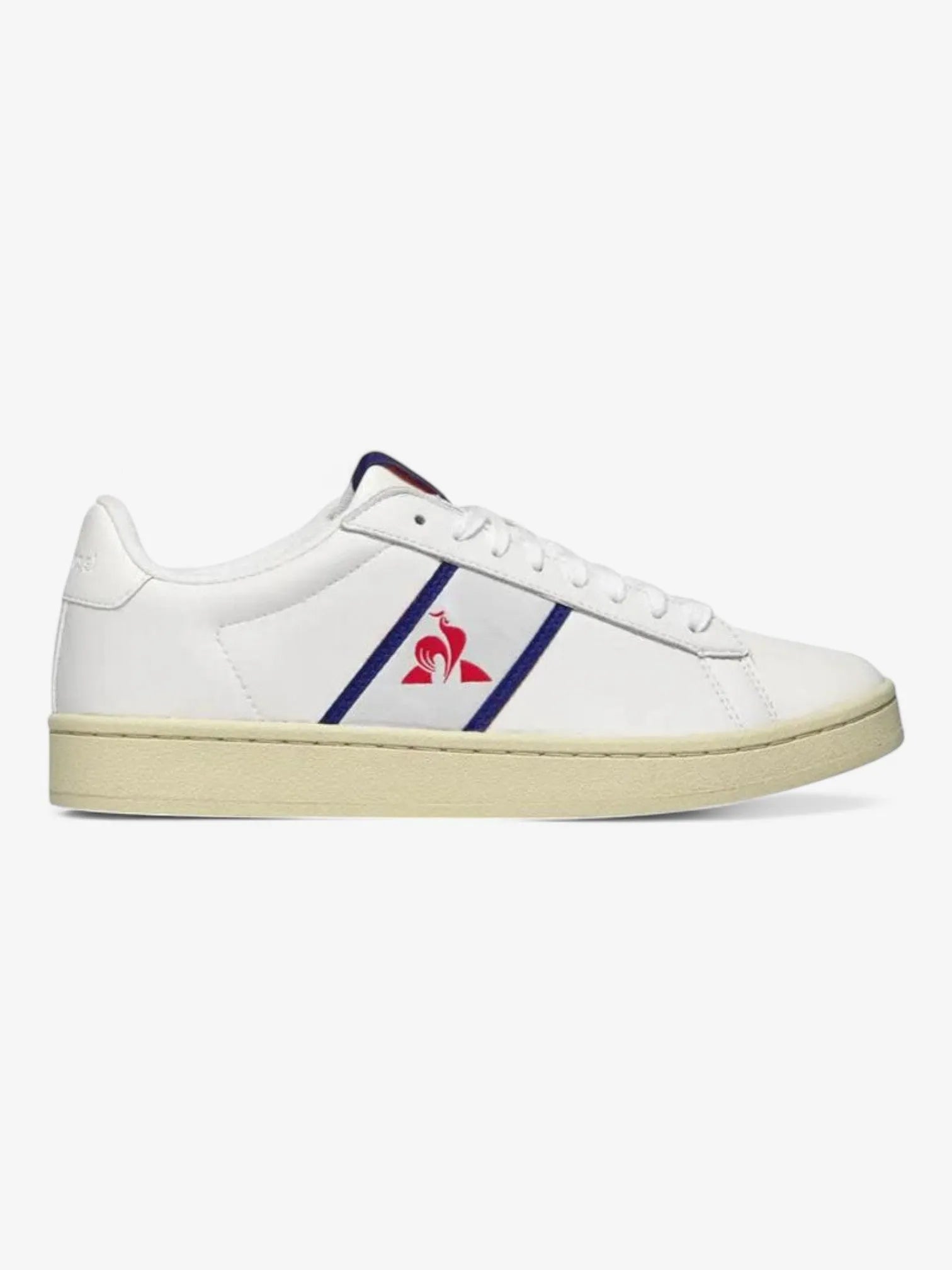 Le Coq Sportif Classic Soft Sneakers - White, Blue, Red | Casual Comfort Shoes for Men & Women | Perfect for Walking, Running & Everyday Wear