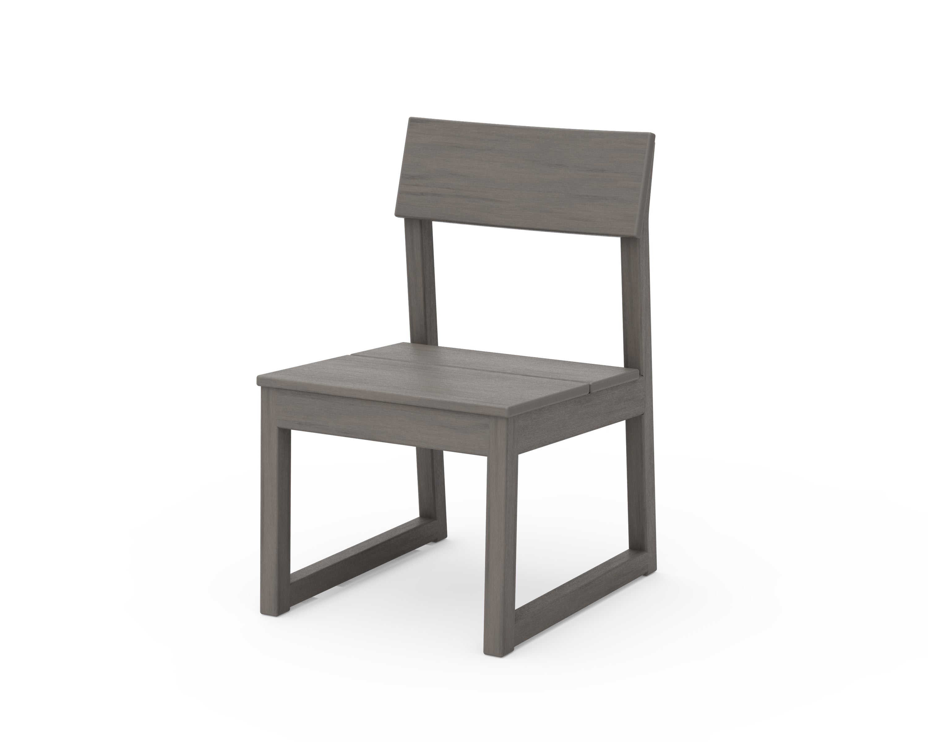 POLYWOOD EDGE Dining Side Chair - Weather-Resistant Outdoor Patio Furniture for Garden, Poolside, and Backyard Dining - Heavy-Duty All-Weather Plastic Adirondack Chair